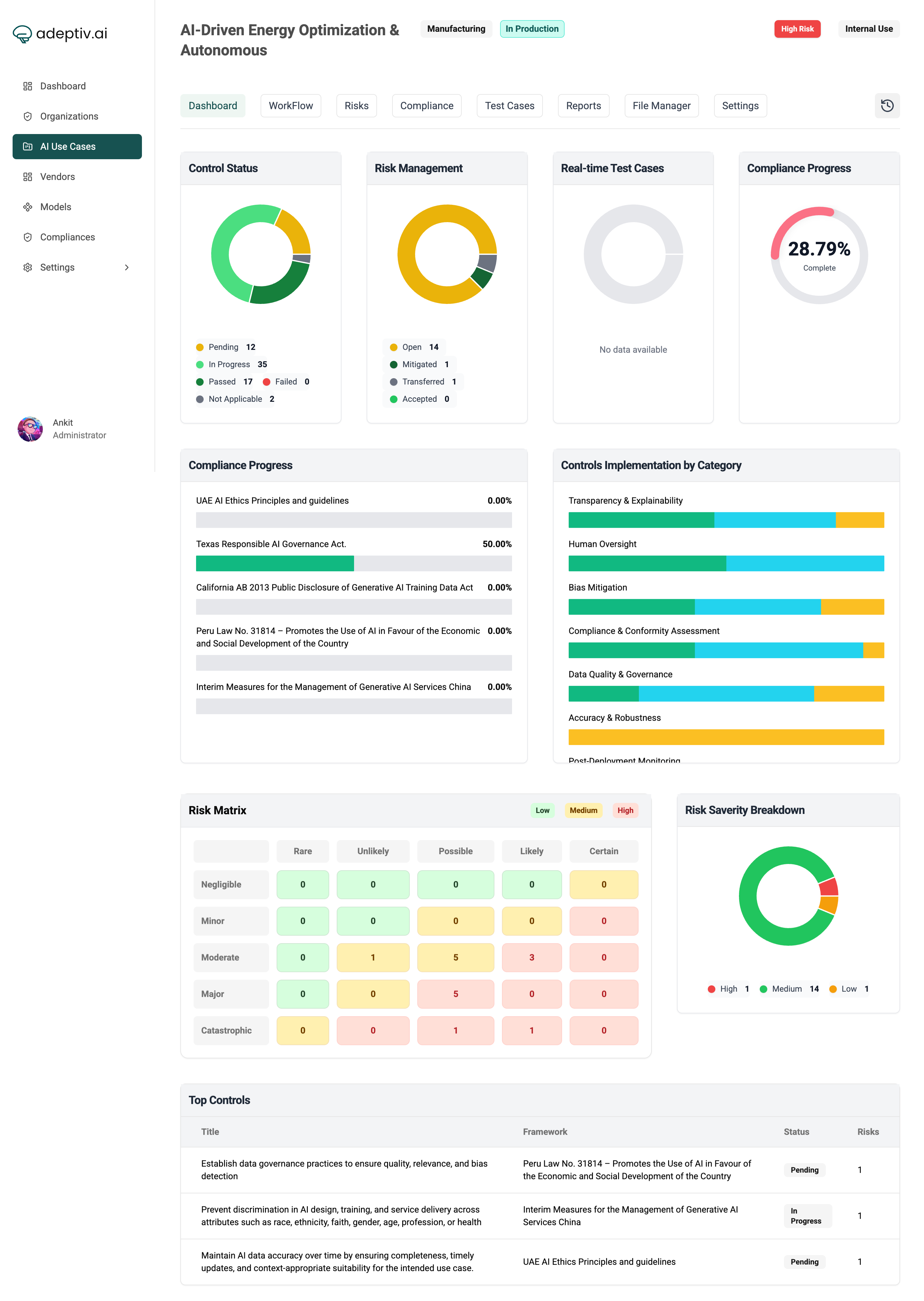 AI Governance Product screenshot 1