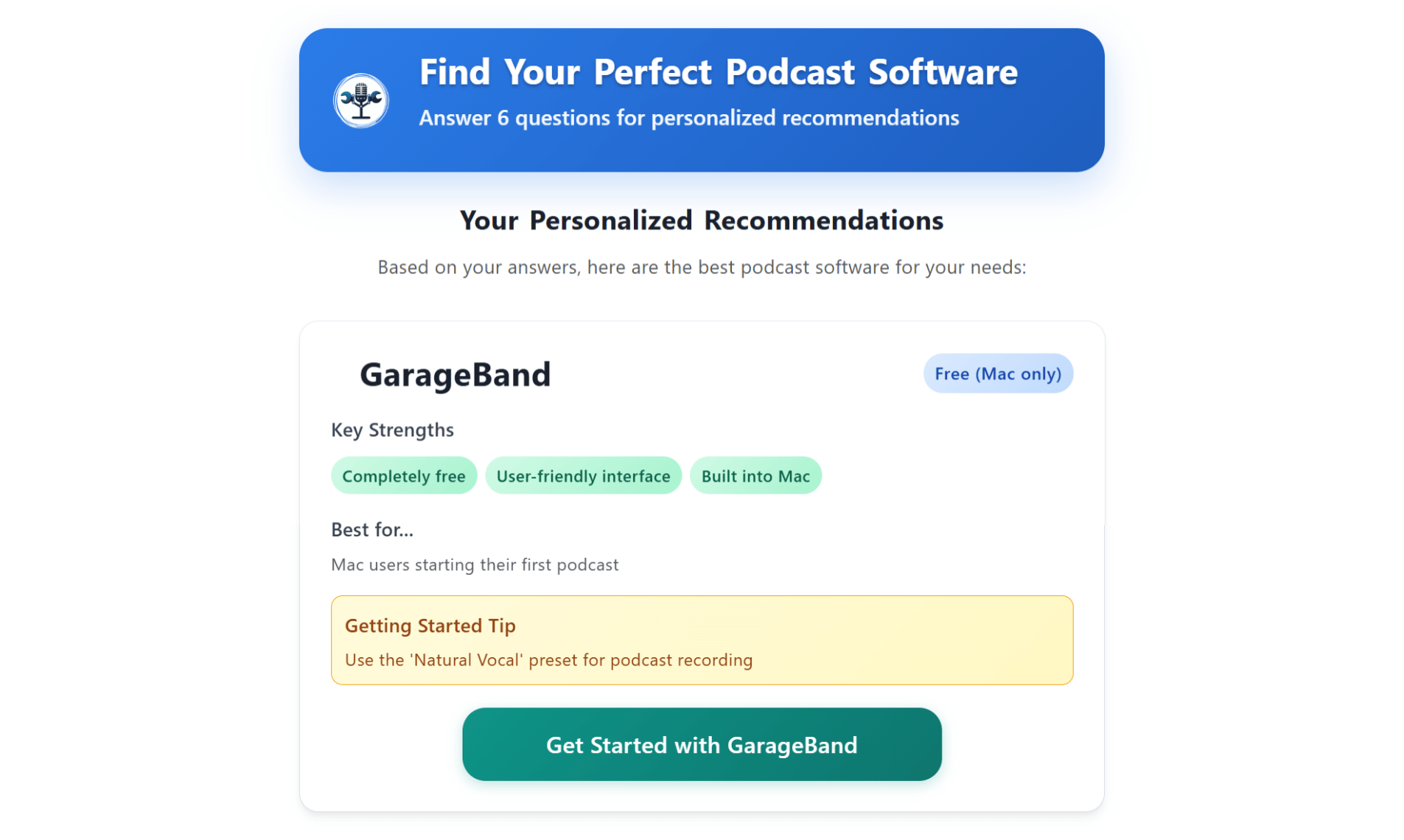 Podcast Software Finder screenshot 3