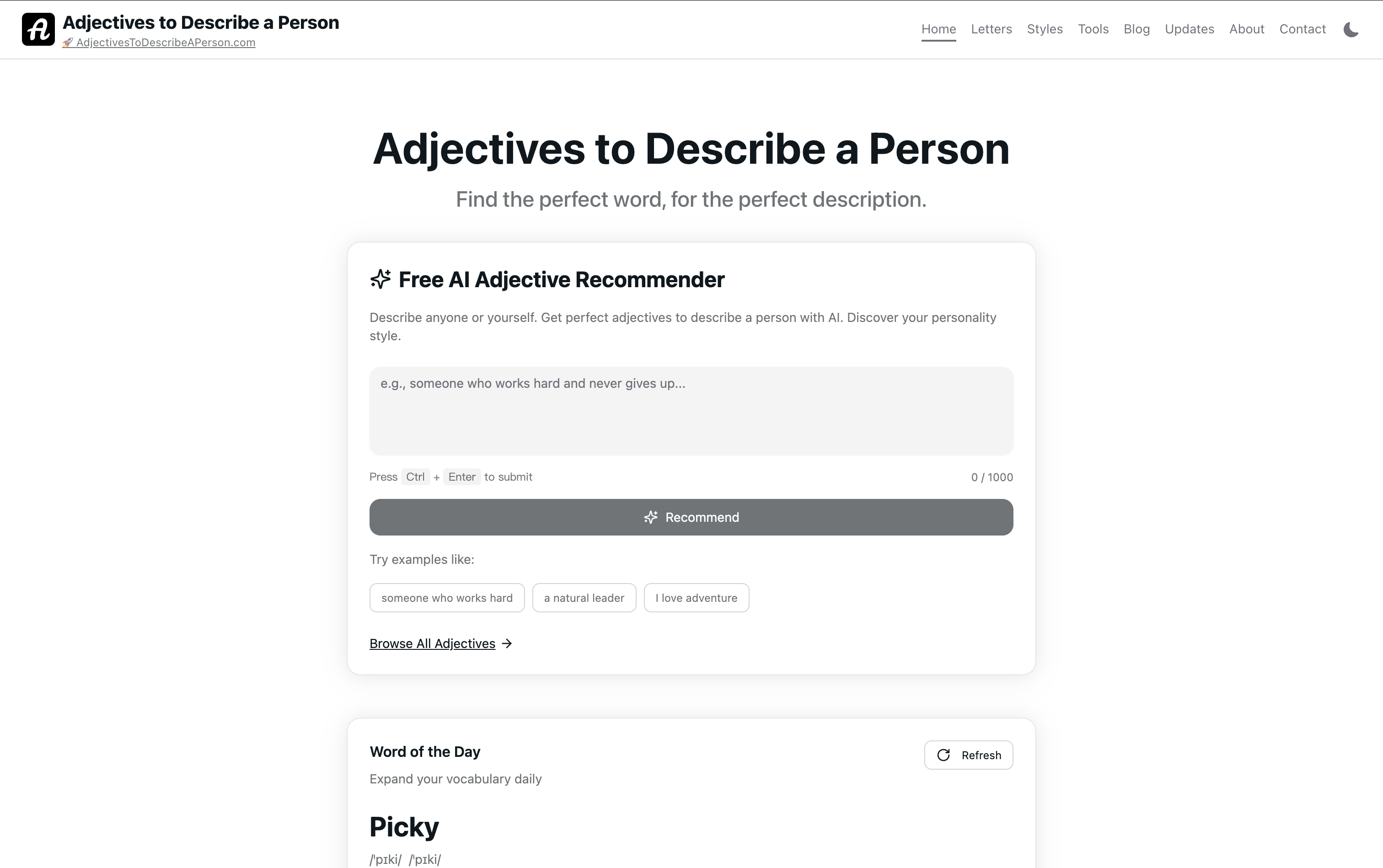 Adjectives to Describe a Person screenshot 1