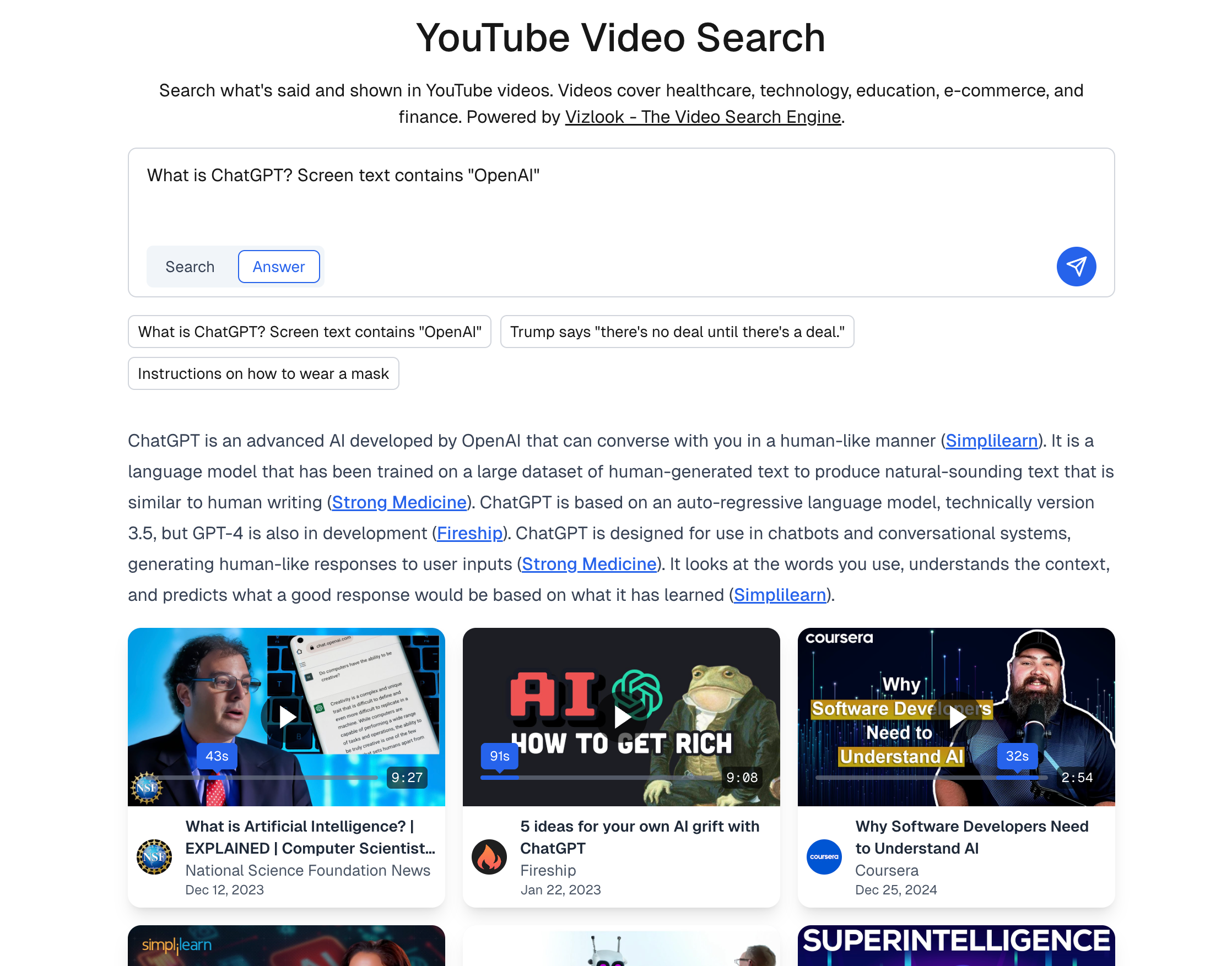 YouTube Search screenshot 2