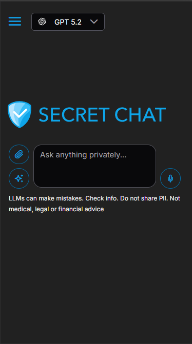 Secret Chat - Private Multi-LLM AI screenshot 1
