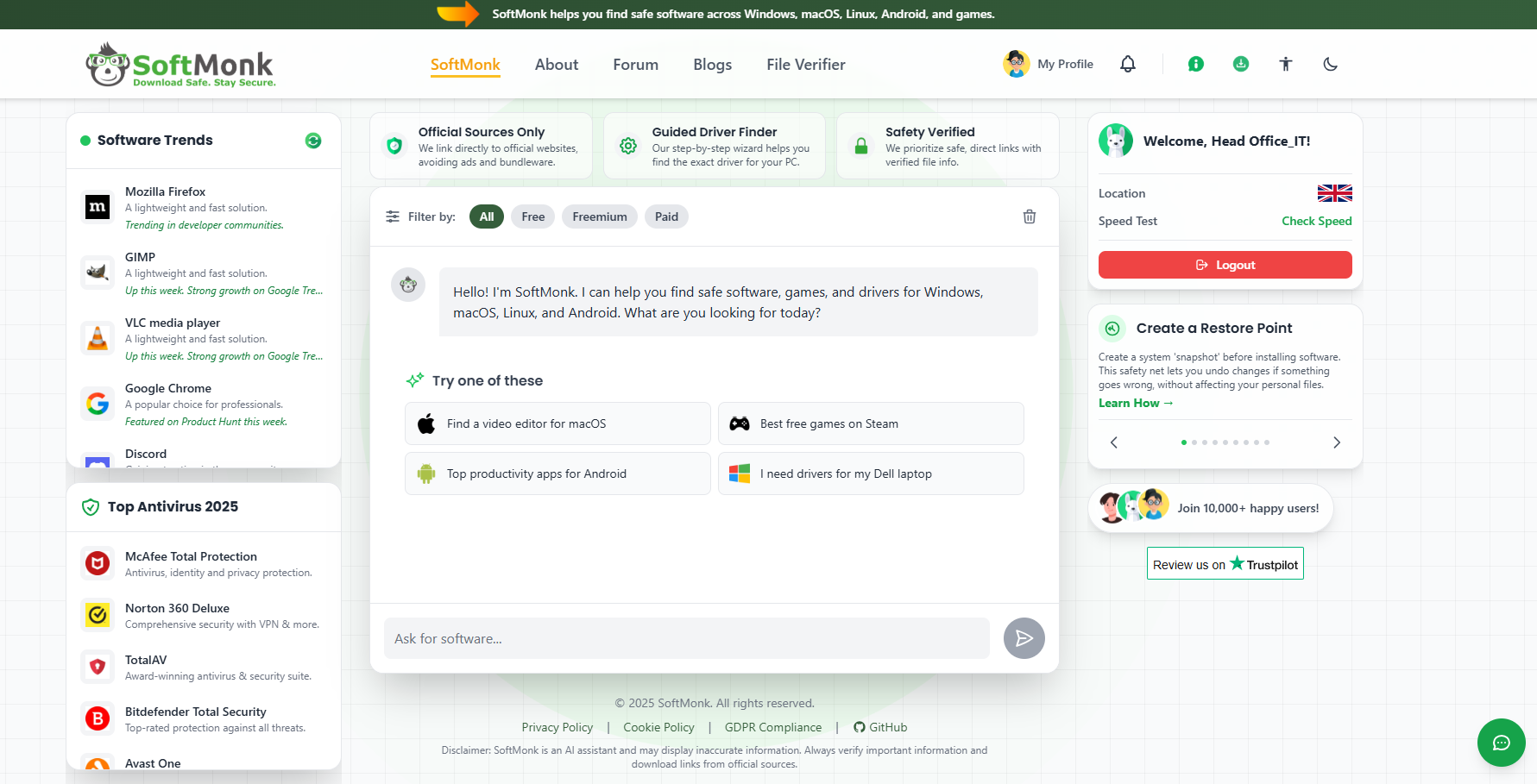SoftMonk screenshot 1