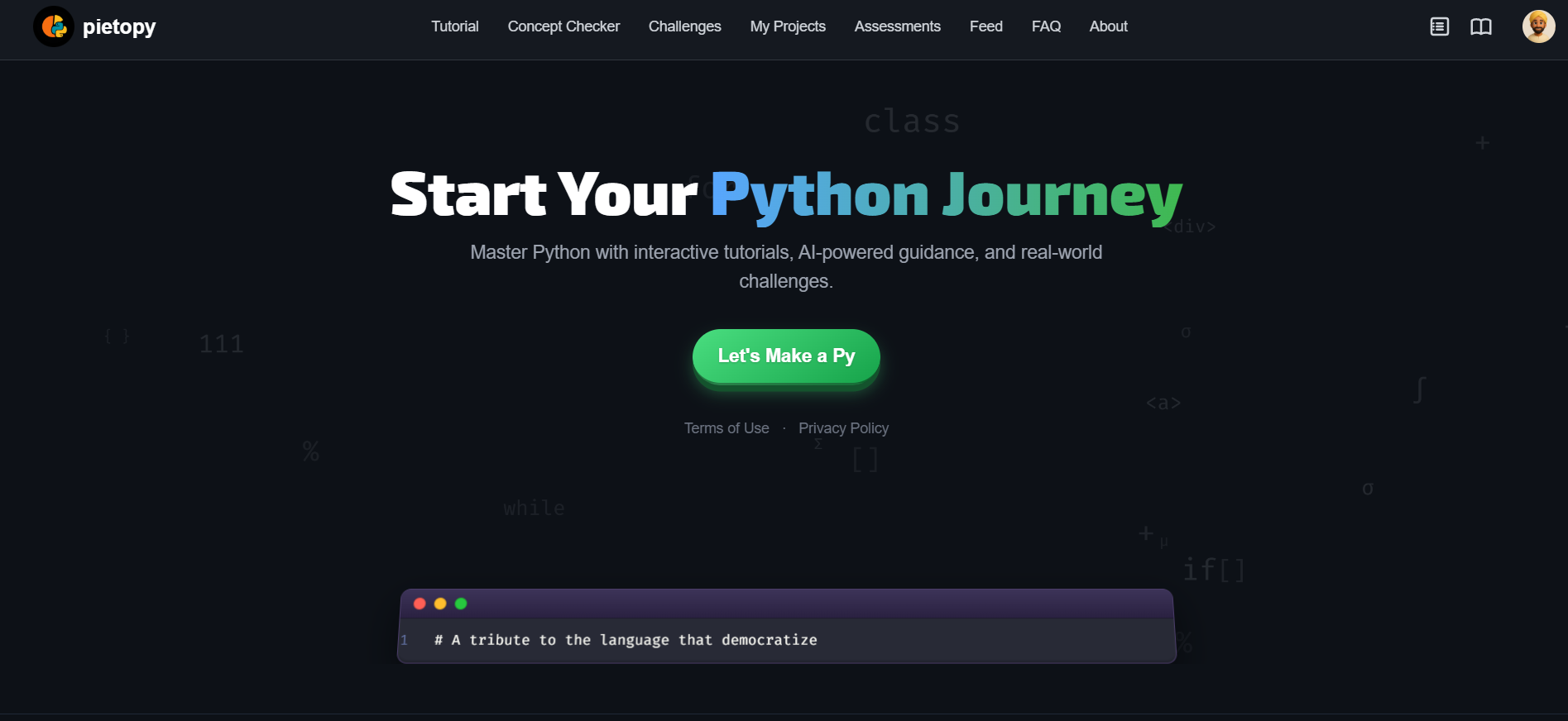 Pietopy - Stop learning | Start building screenshot 1