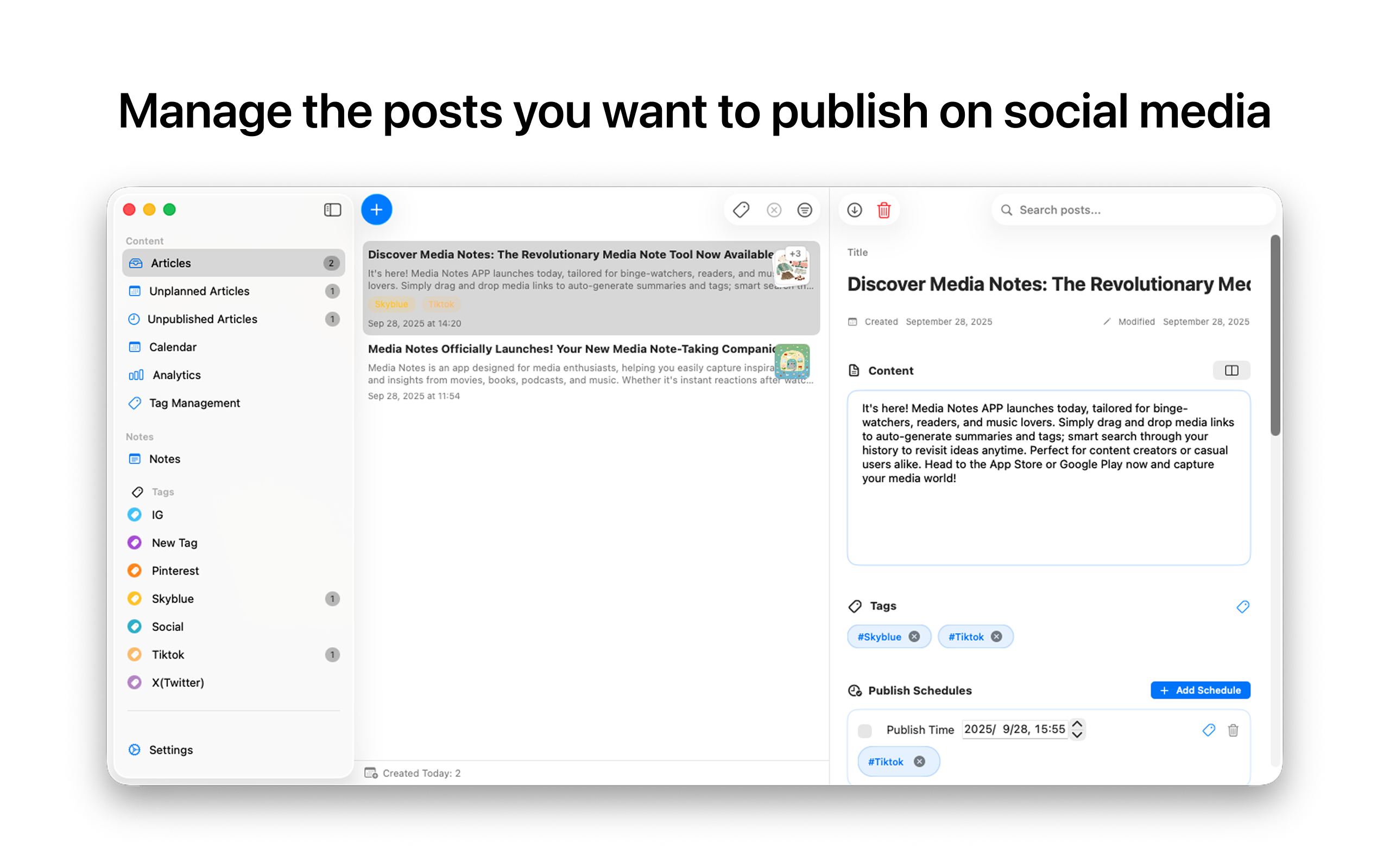 Media Notes screenshot 1
