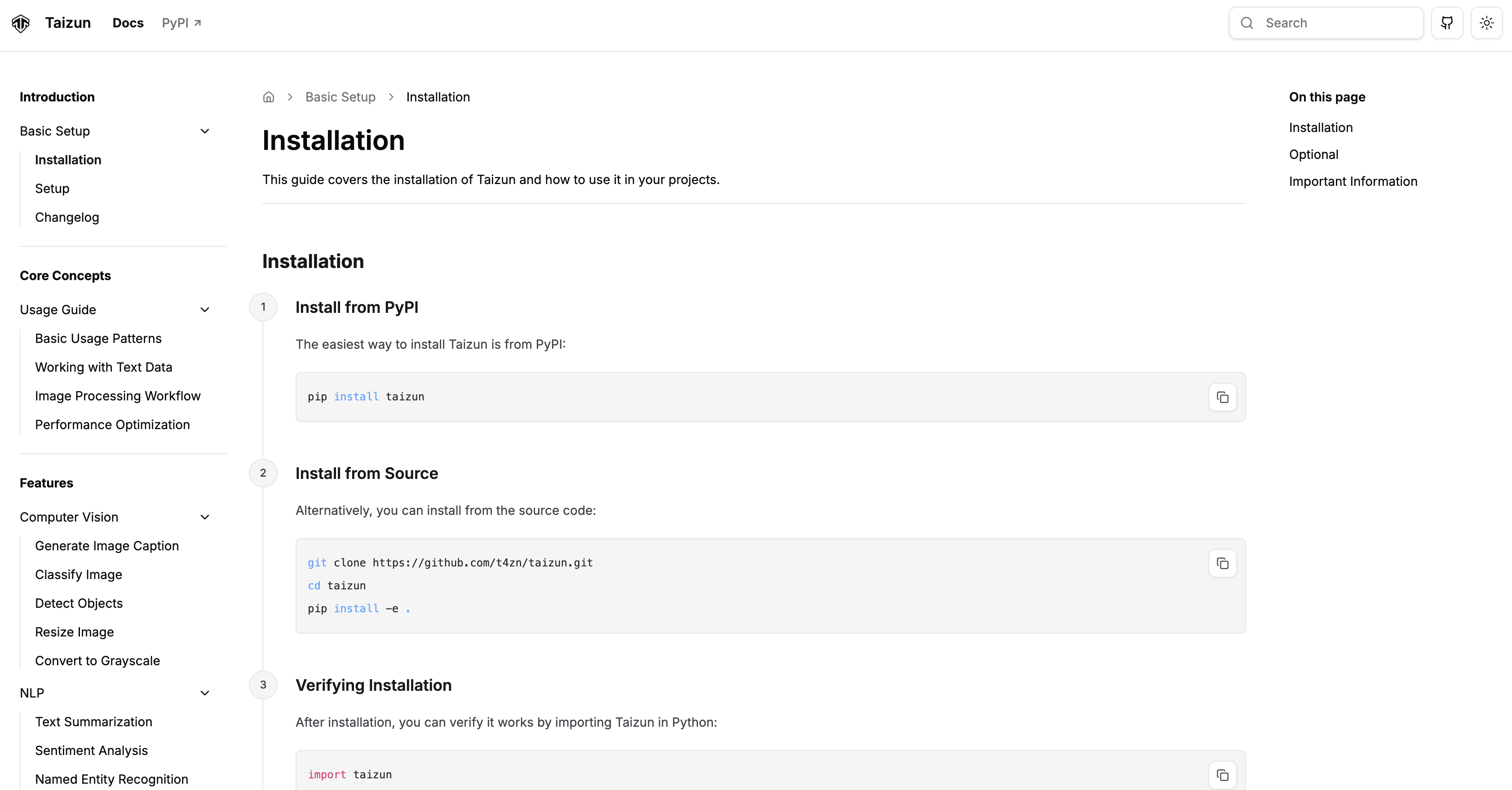 Taizun screenshot 2