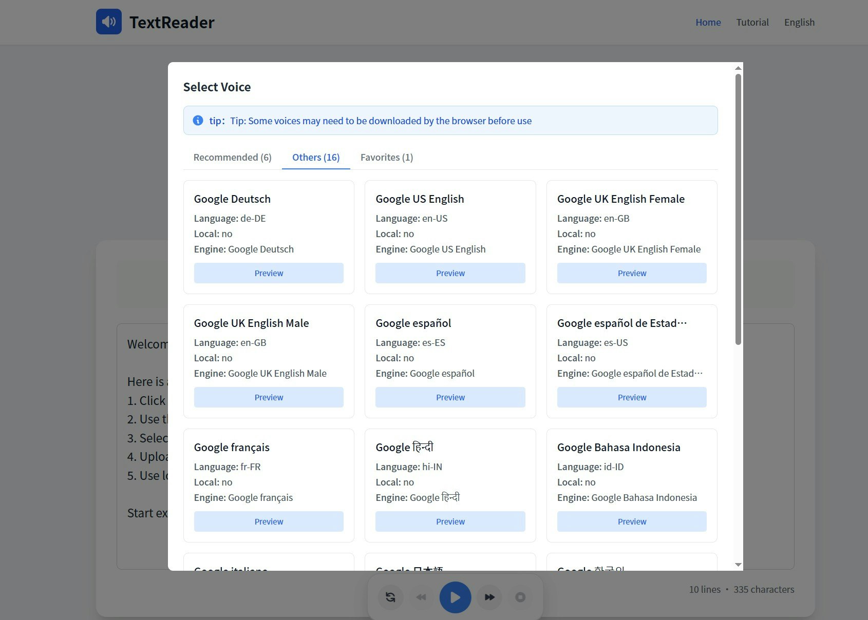 TextReader screenshot 1