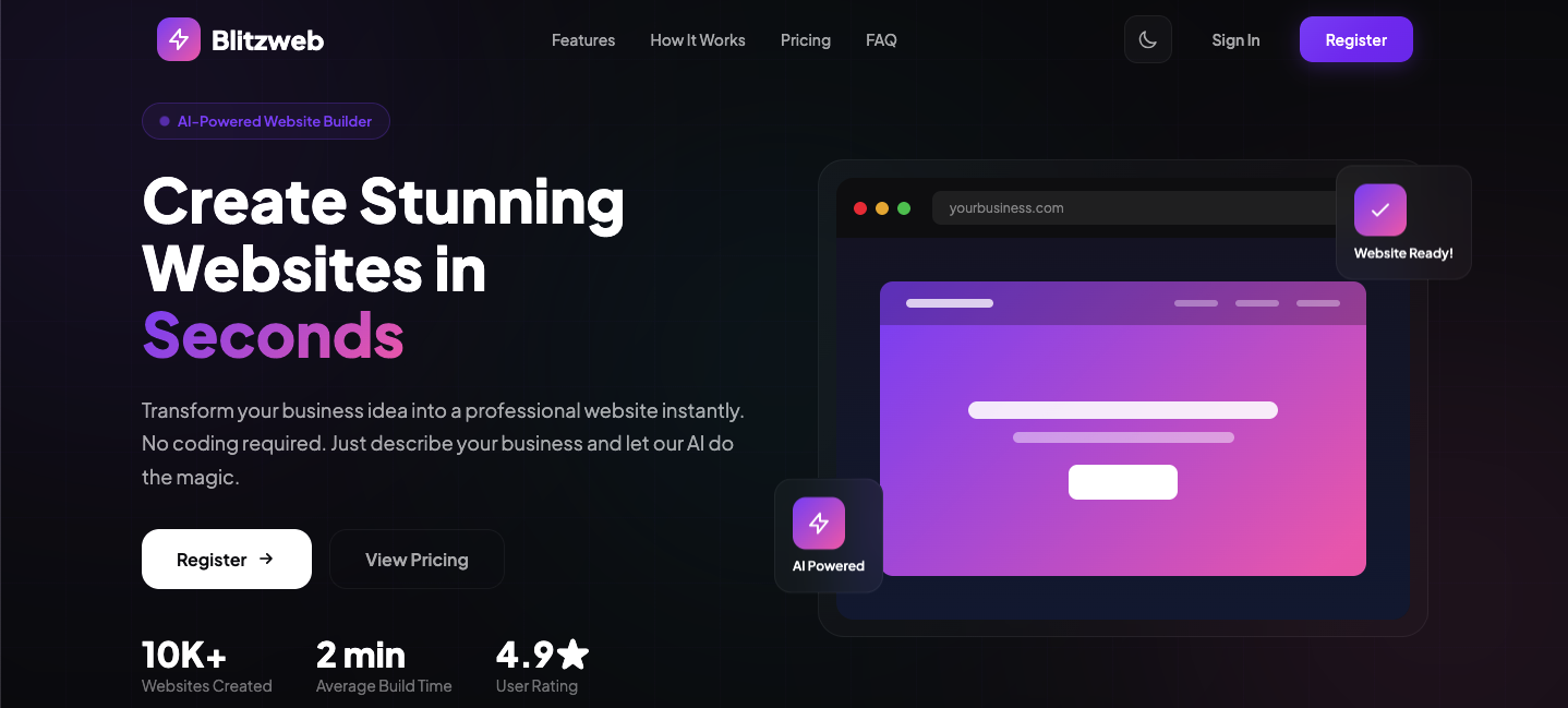 Blitzweb screenshot 1