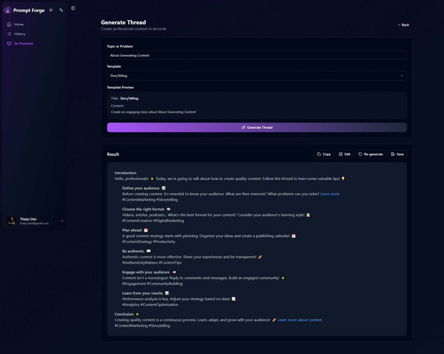 Prompt Forge screenshot 4