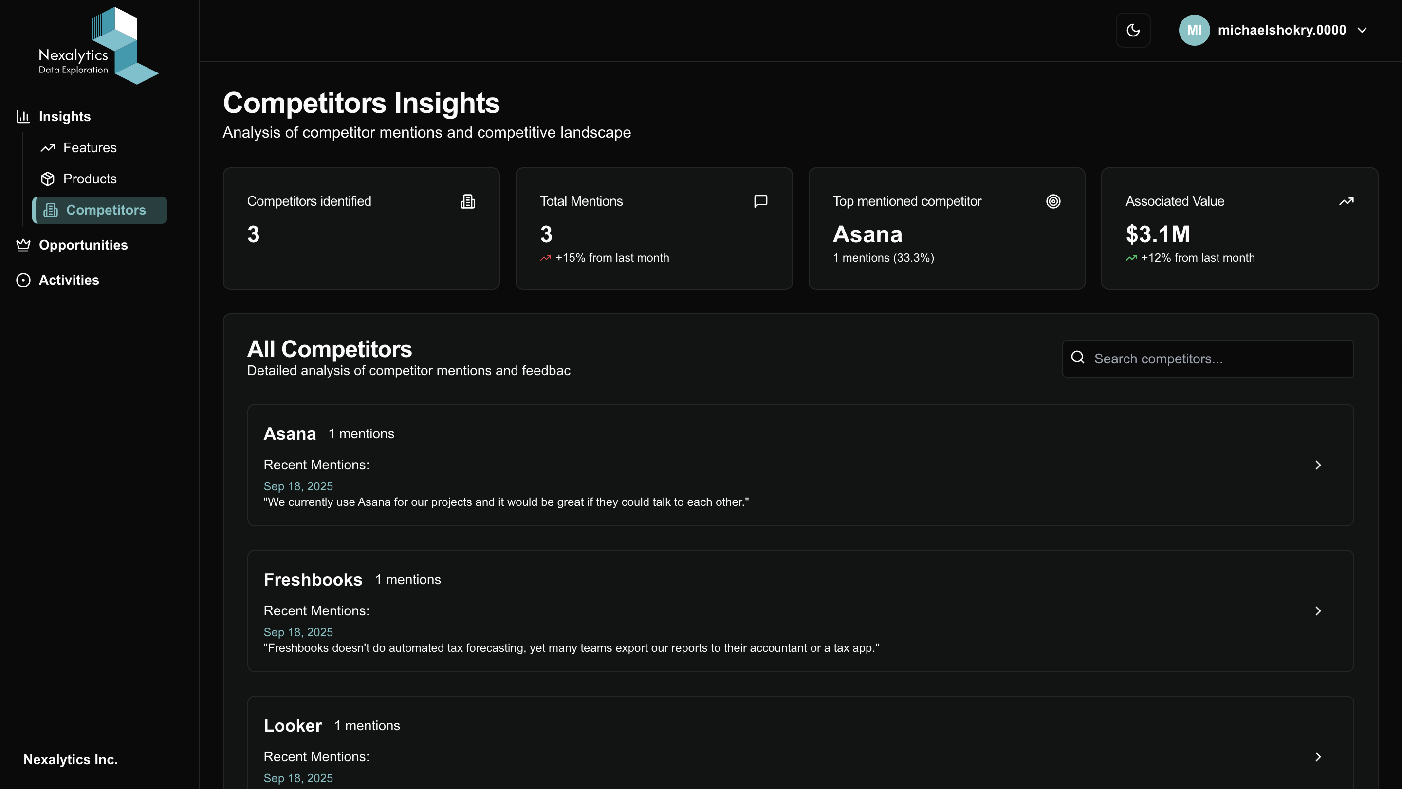 Nexalytics screenshot 3