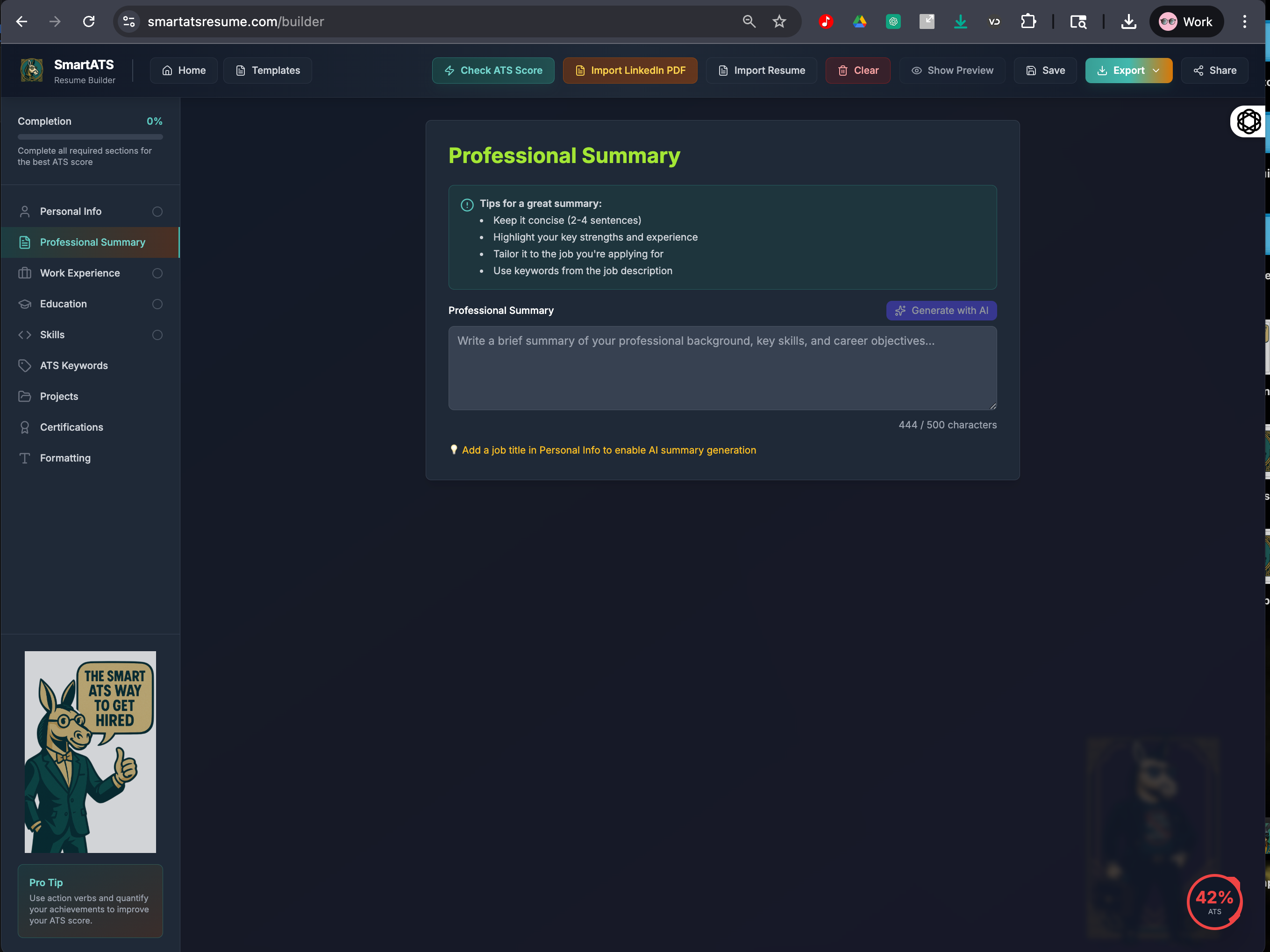 Smart ATS Resume screenshot 3