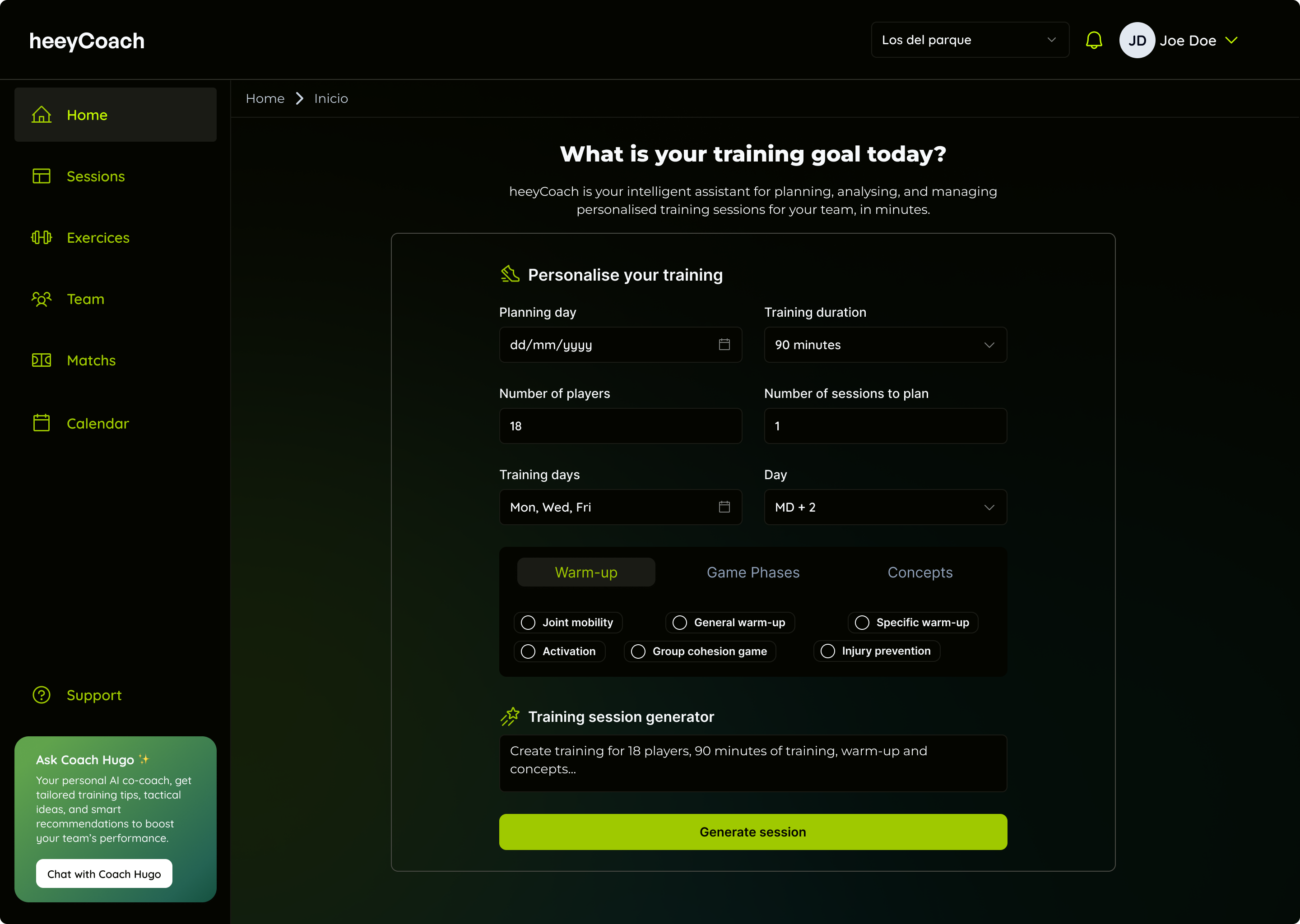 heeyCoach screenshot 2
