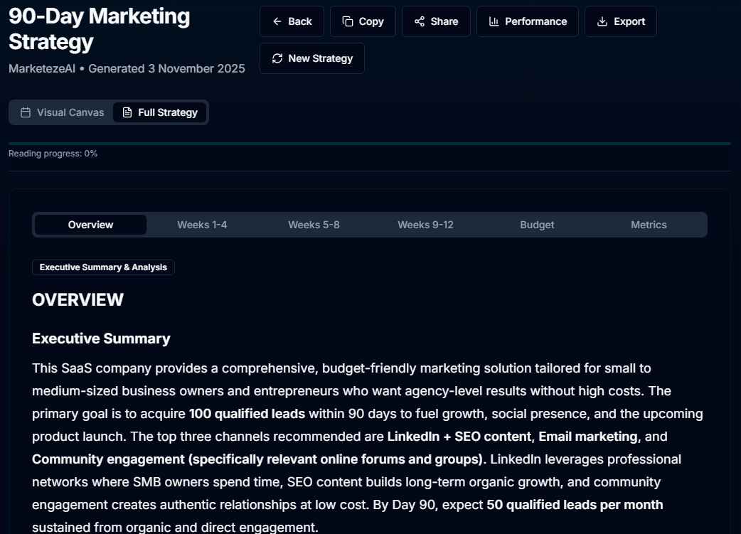 Marketeze.ai screenshot 2