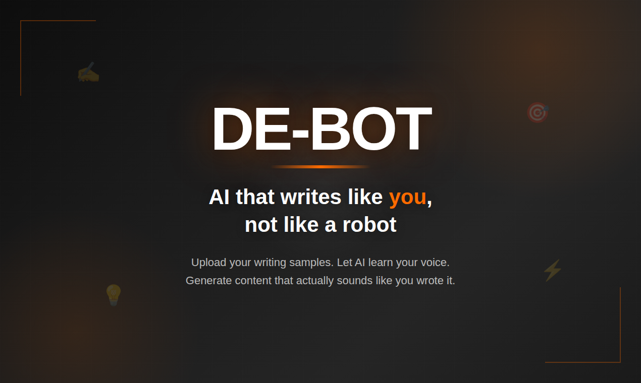 DE-BOT screenshot 1