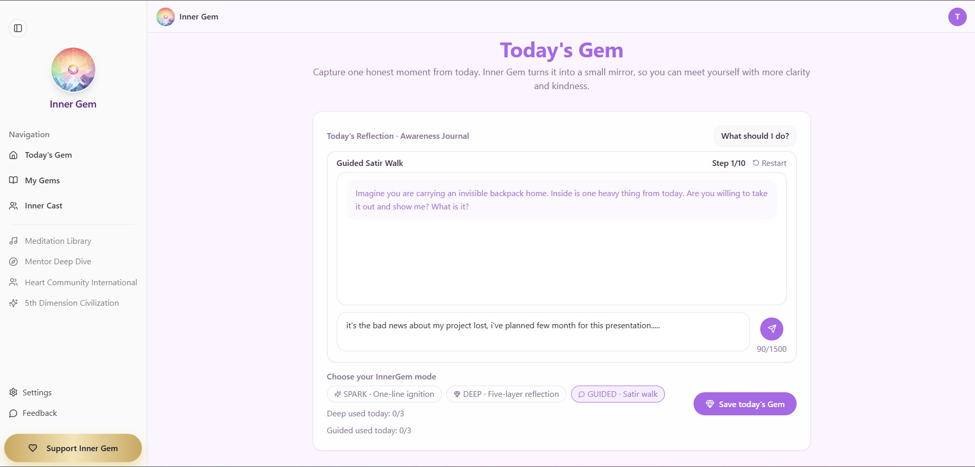 Inner Gem · Daily Awareness Journal screenshot 8