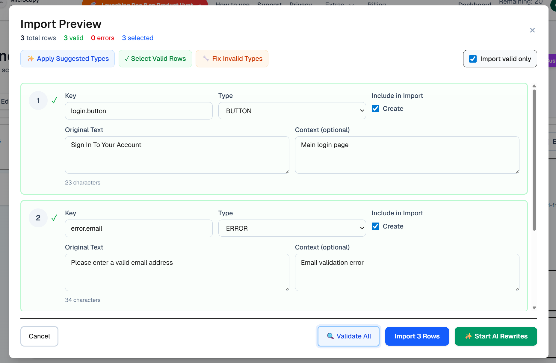 Microcopy Fixer screenshot 2