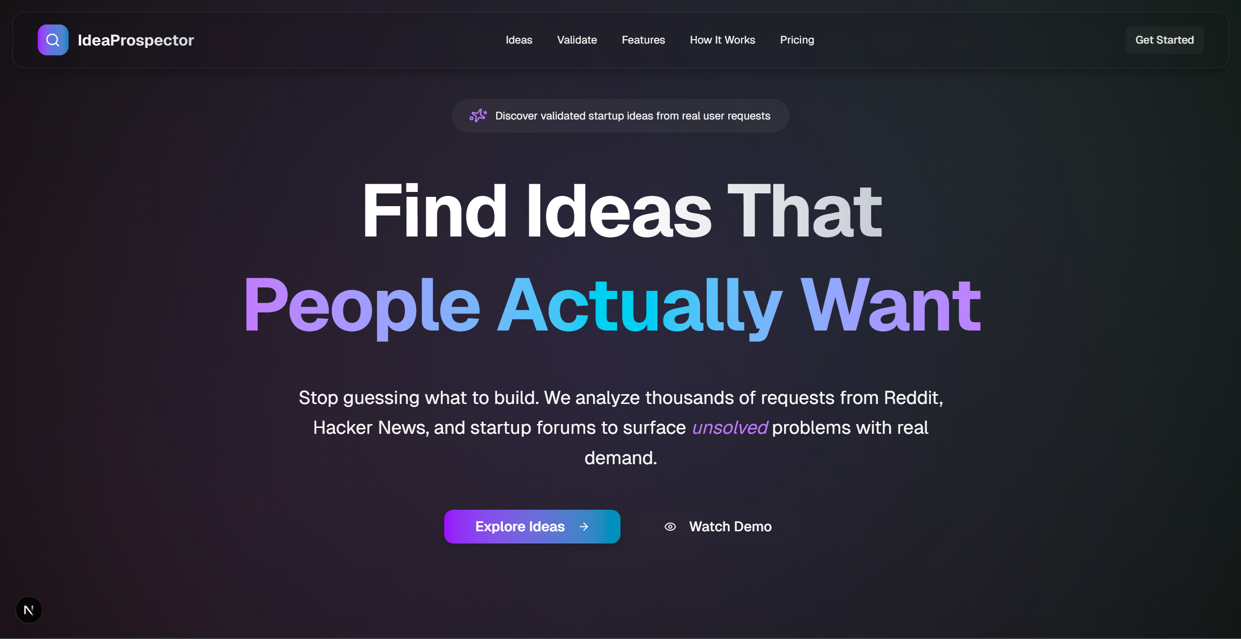 IdeaProspector screenshot 1