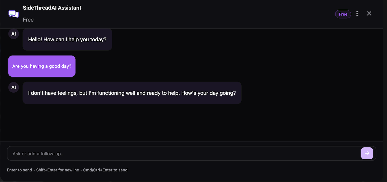 SideThreadAI screenshot 2
