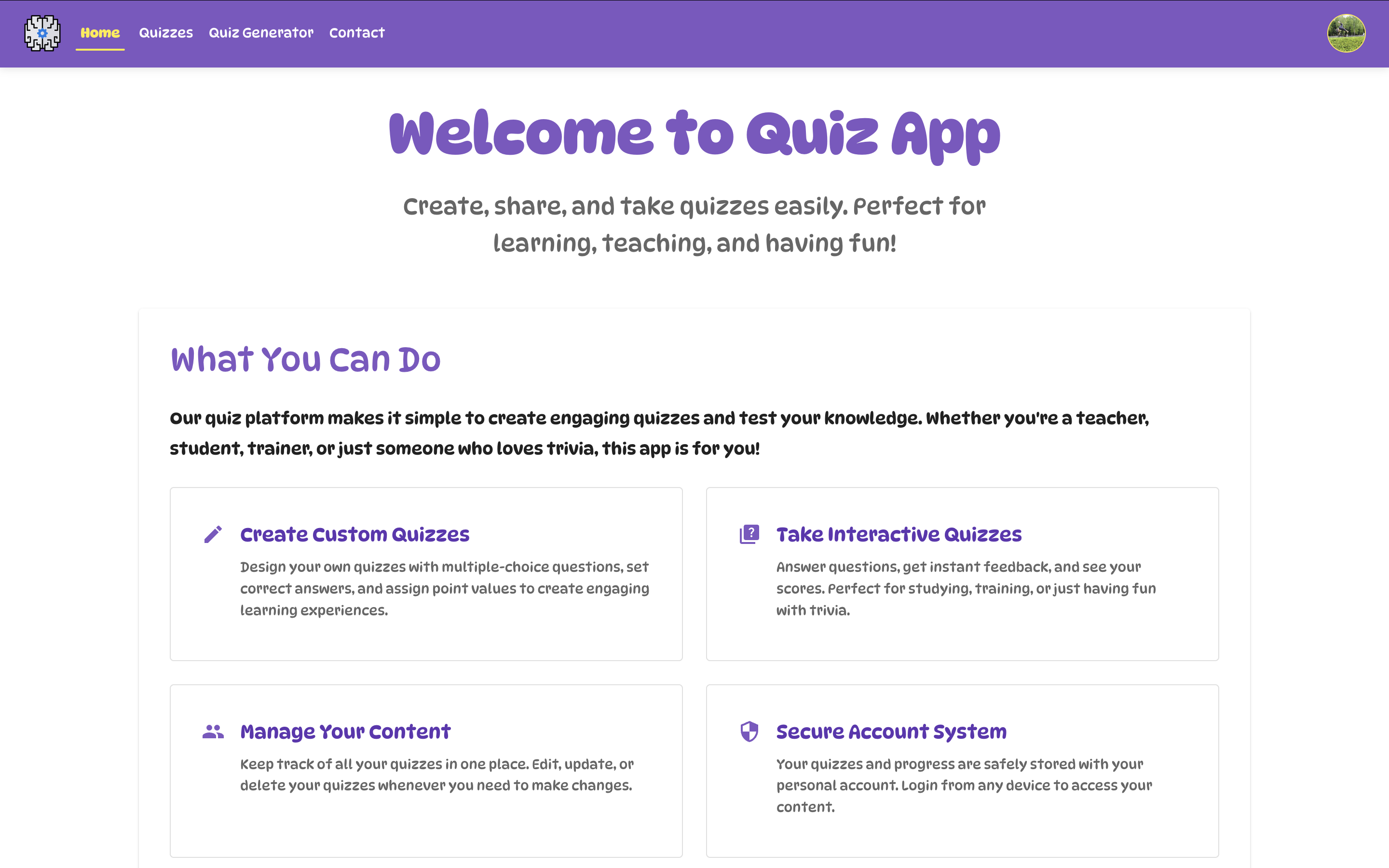 QuizGenerator screenshot 1