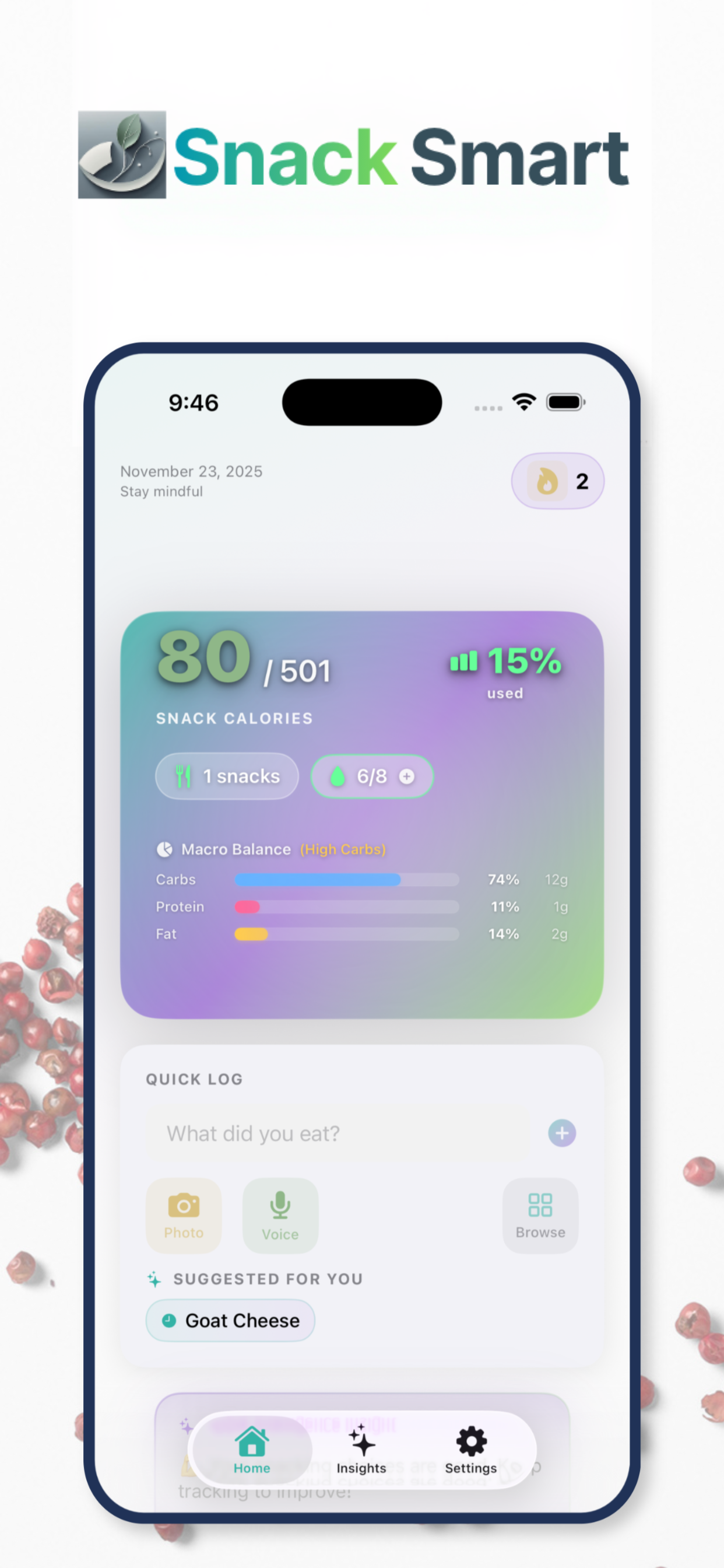 SnackSmart AI screenshot 1
