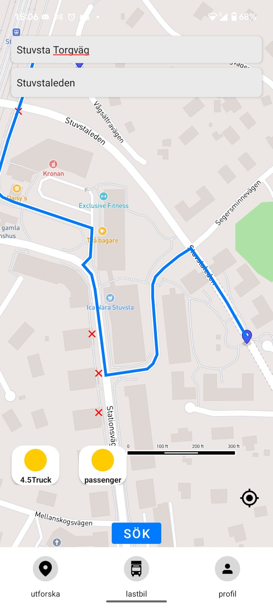Hinderless navigation for truck driving screenshot 1