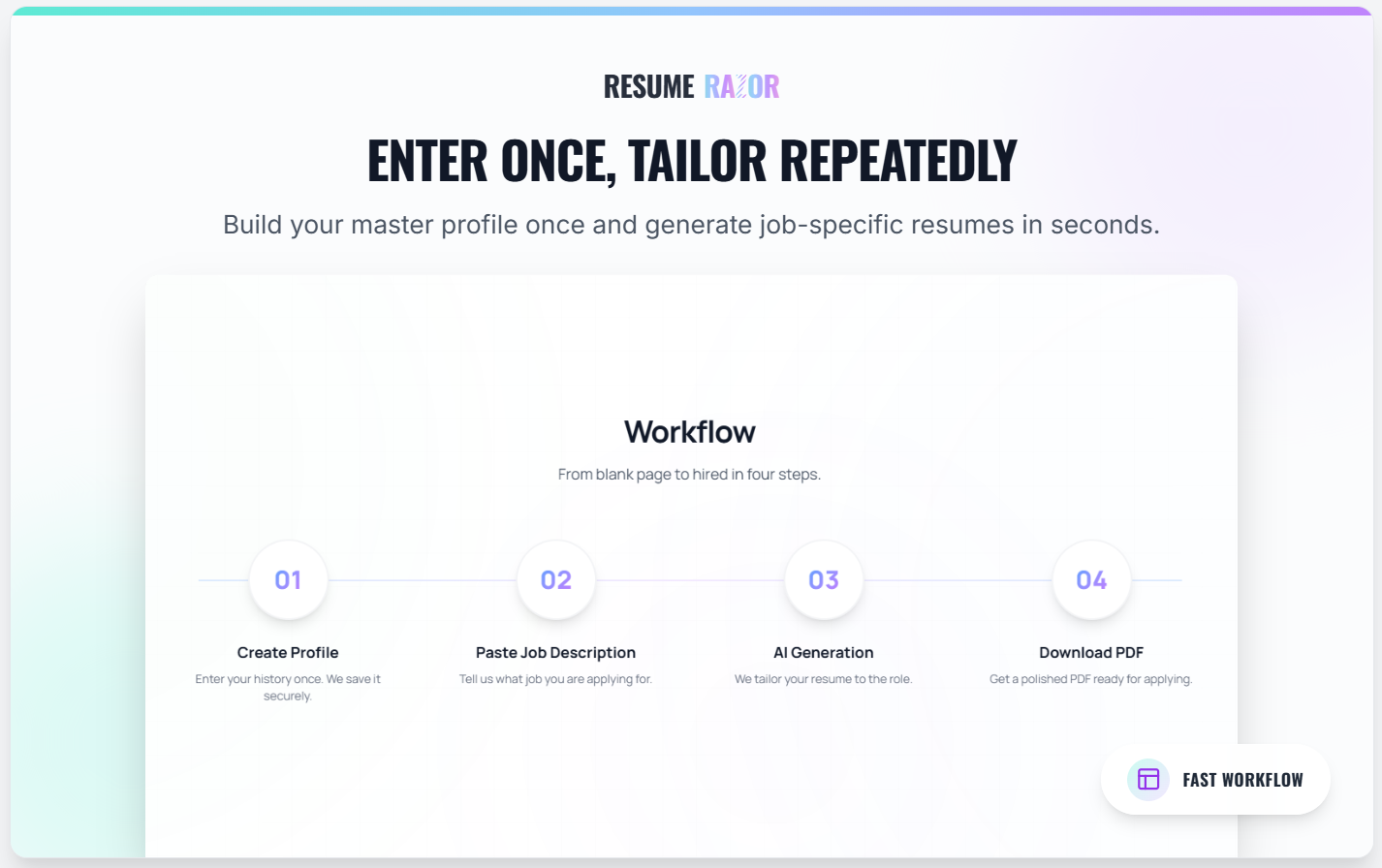 Resume Razor screenshot 3
