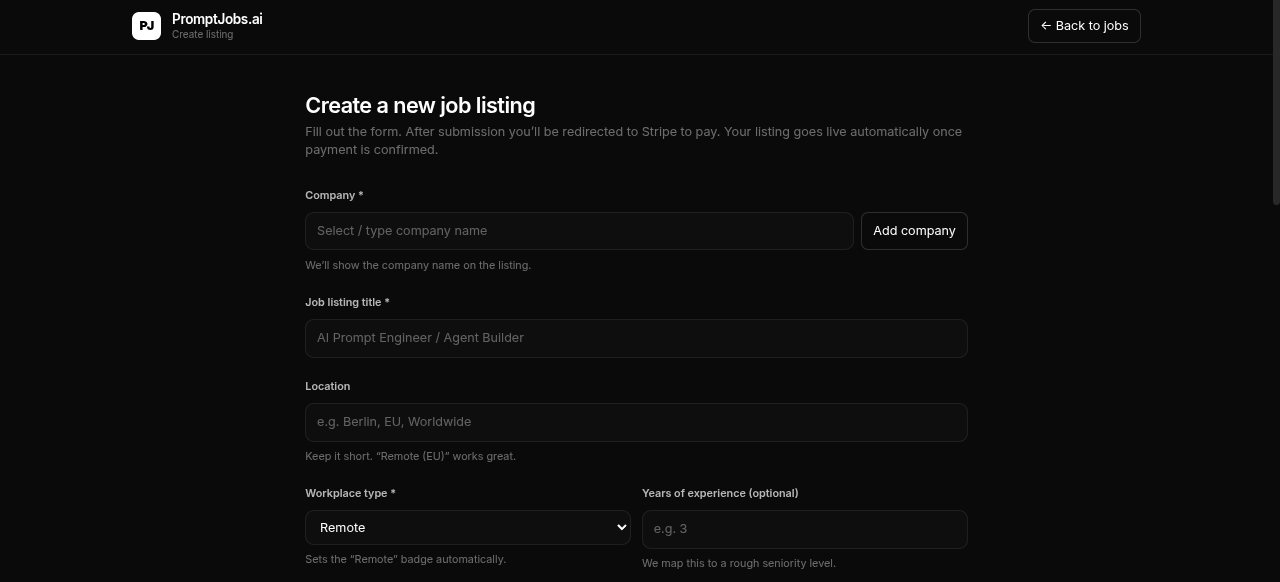AI Jobboard screenshot 2