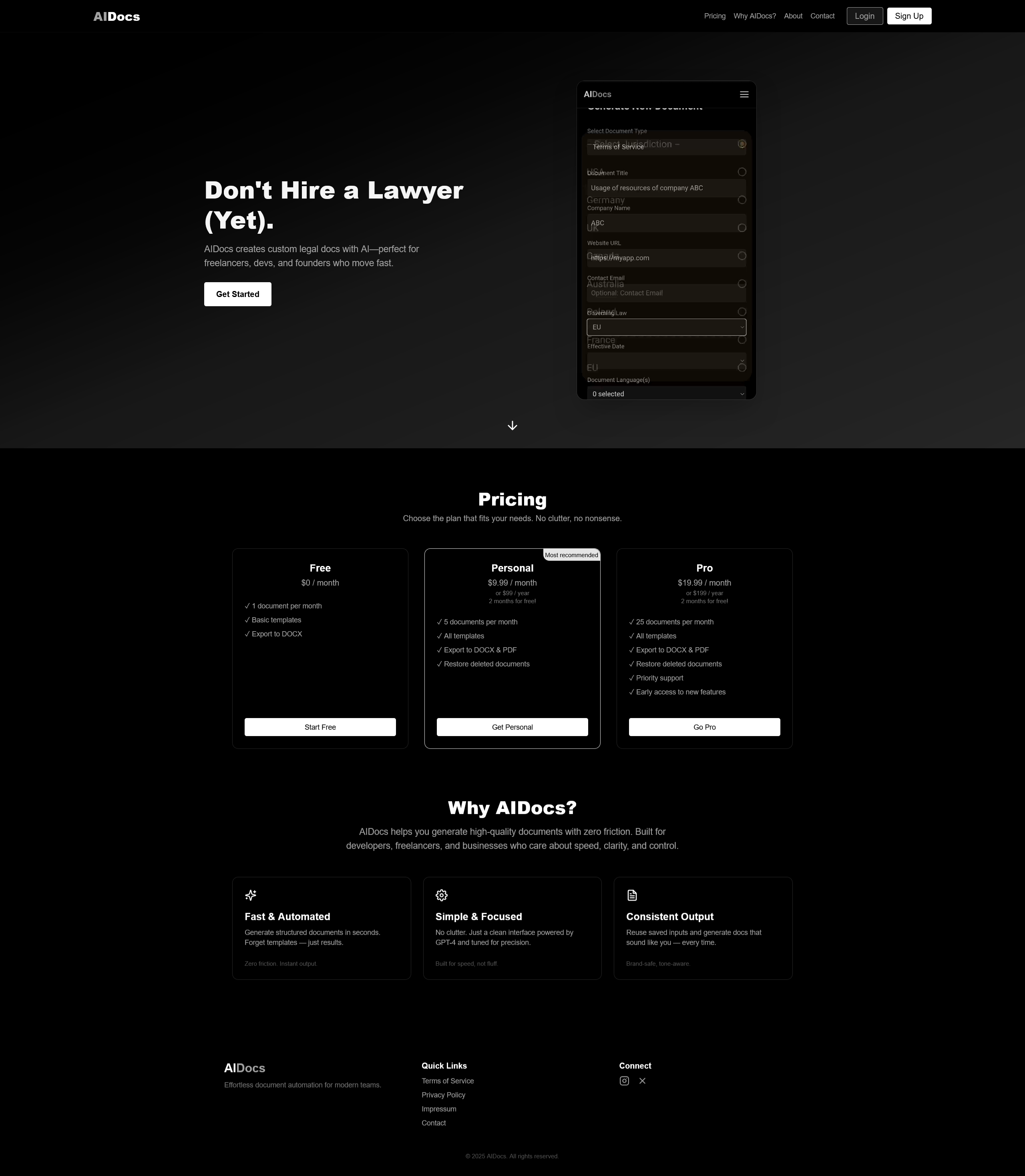 AIDocs - AI Document Generator screenshot 1