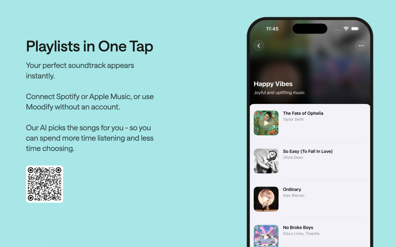Moodify: Playlists That Fit! screenshot 3