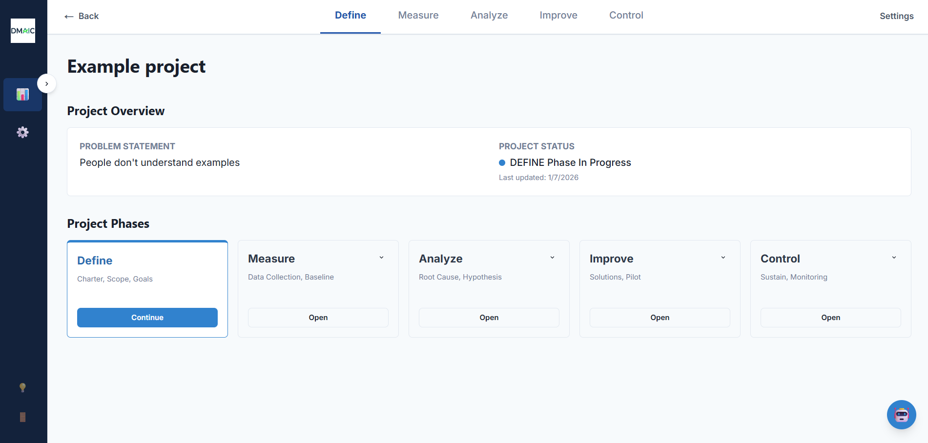 DMAIC.app screenshot 2