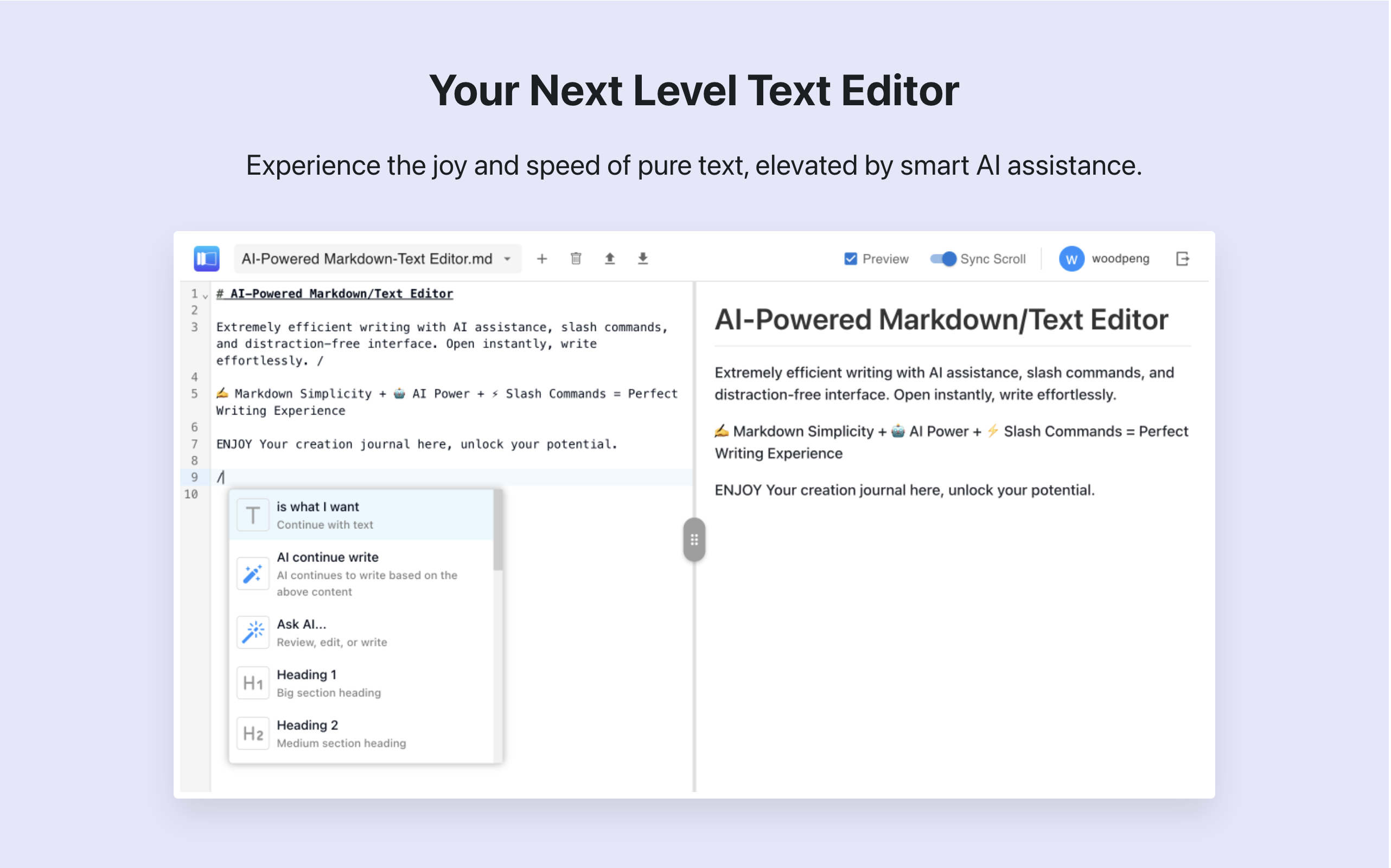 FunBlocks AI Markdown Editor  screenshot