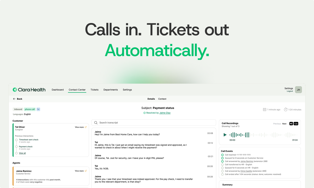 Clara Labs screenshot 2