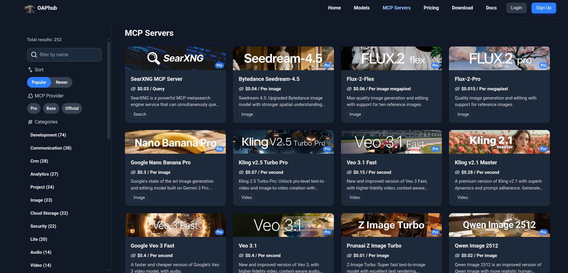 OAPhub: Open Agent Platform for MCP screenshot 2