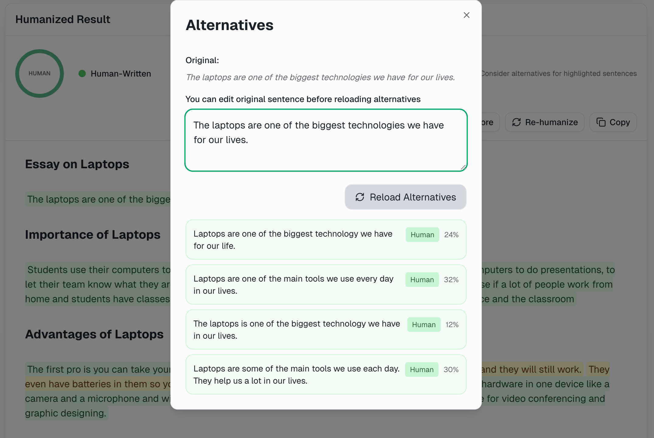TextToHuman — Humanize AI text screenshot 3