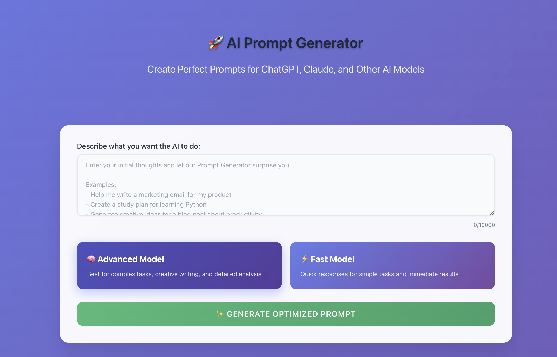AI Prompt Wizard screenshot 1