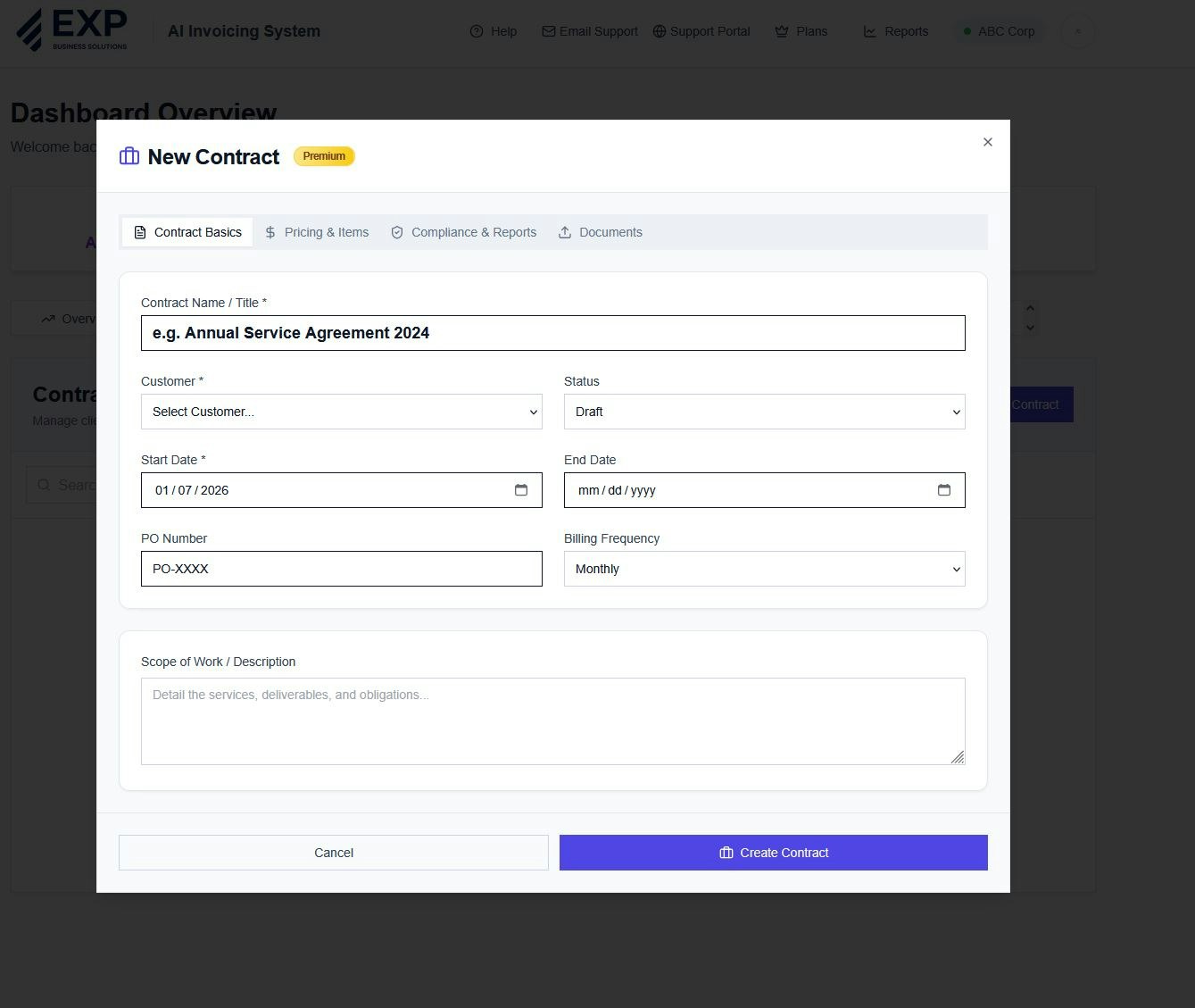 EXP Business Solutions AI Invoicing screenshot 2