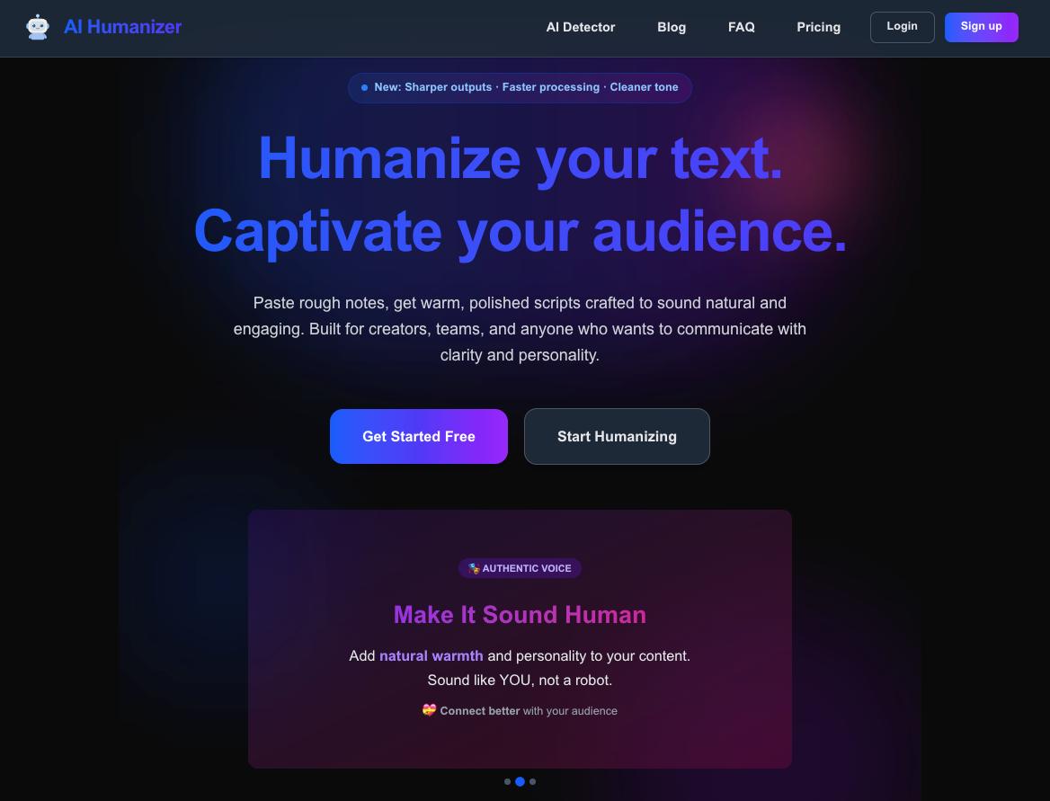 aihumaniser.pro screenshot 2