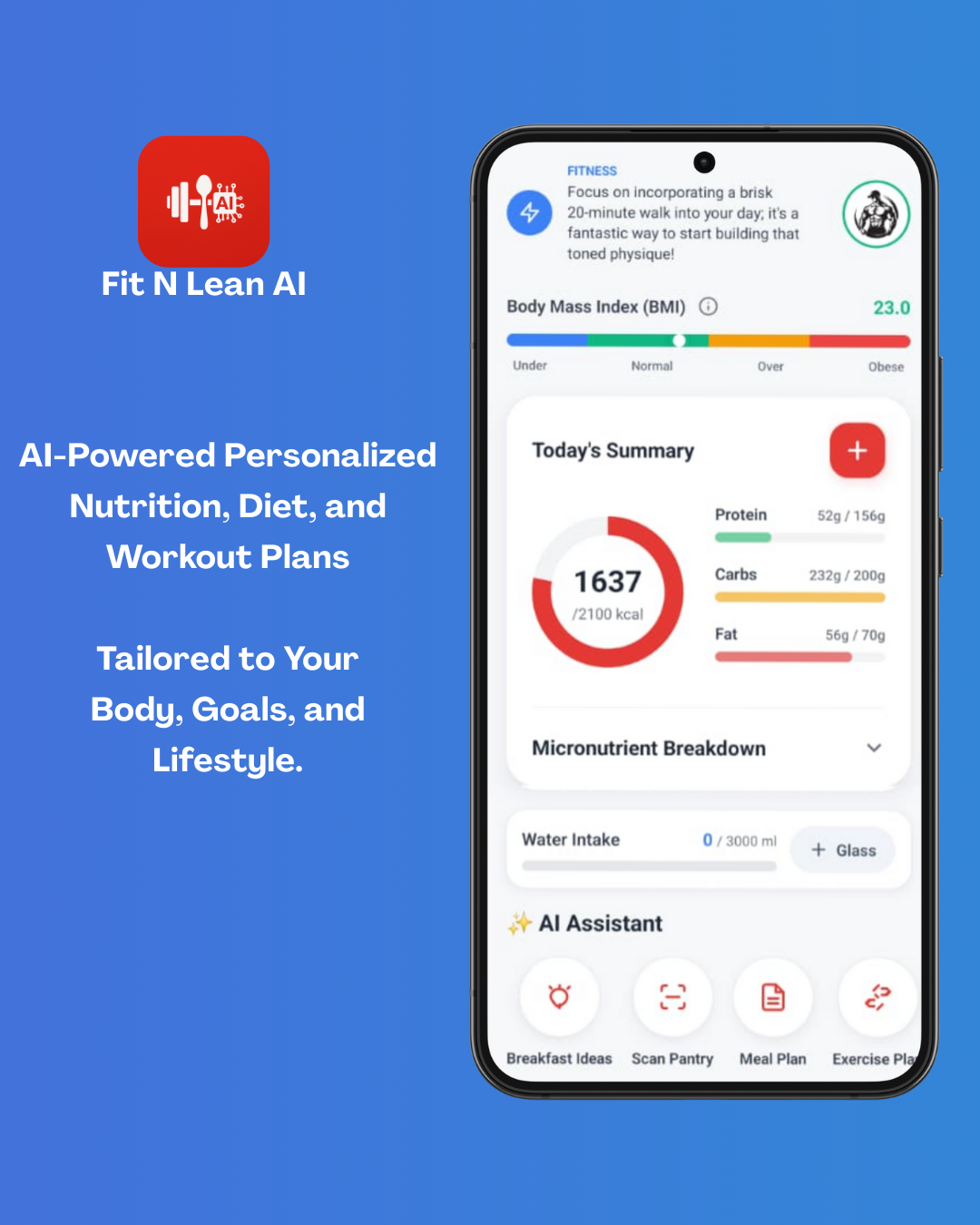Fit N Lean AI : Diet & Fitness screenshot 1