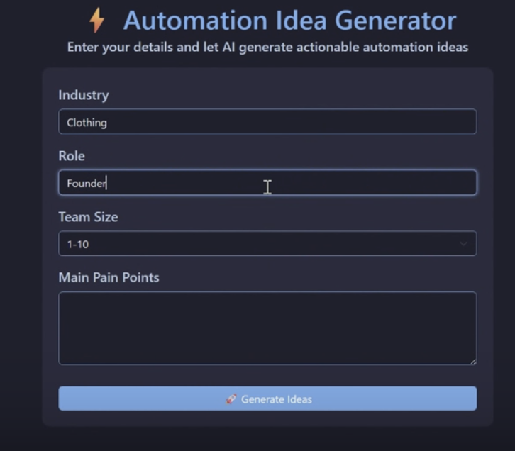 AI-Powered Automation Idea Generator screenshot 2