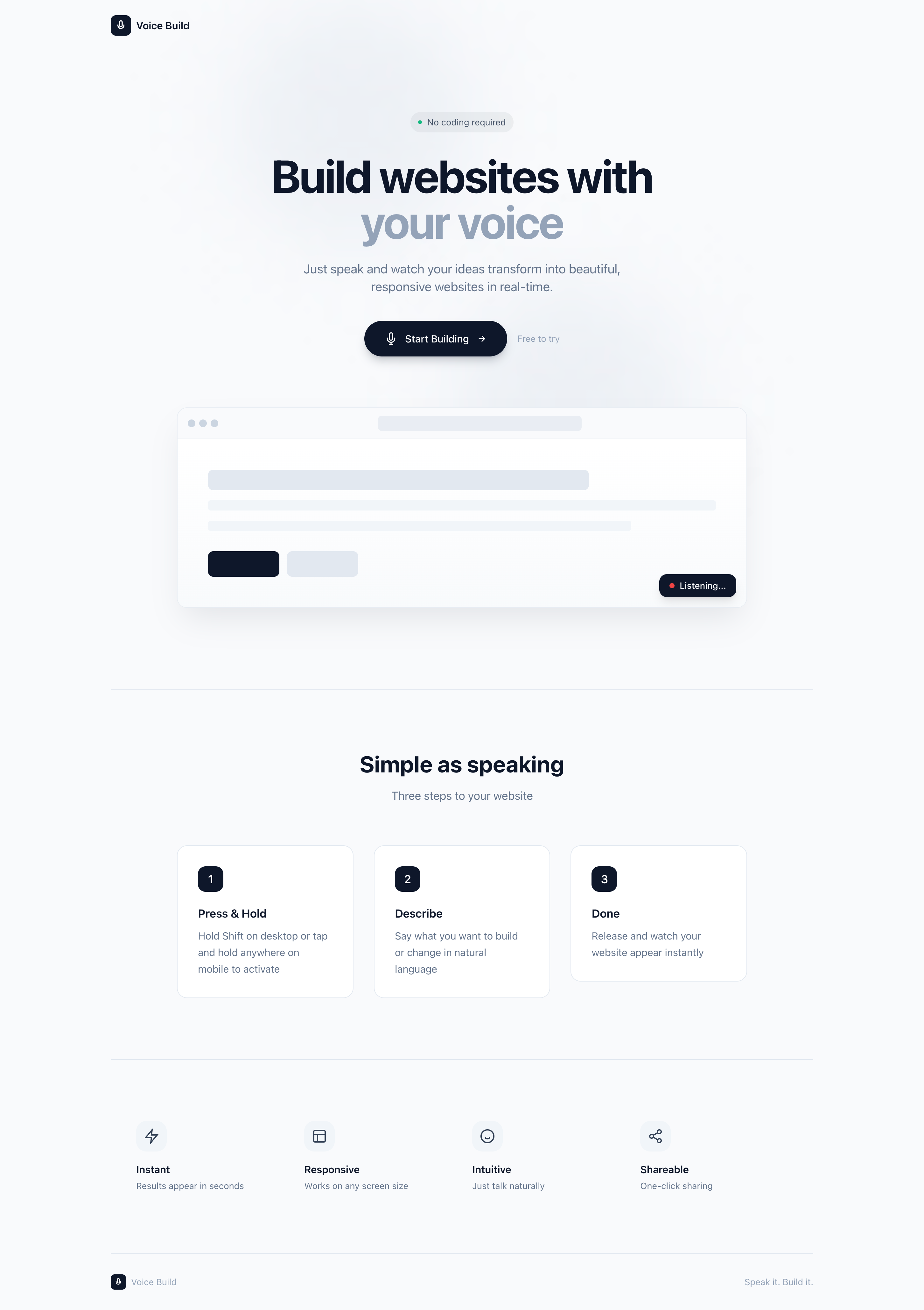 Voice Build screenshot 2