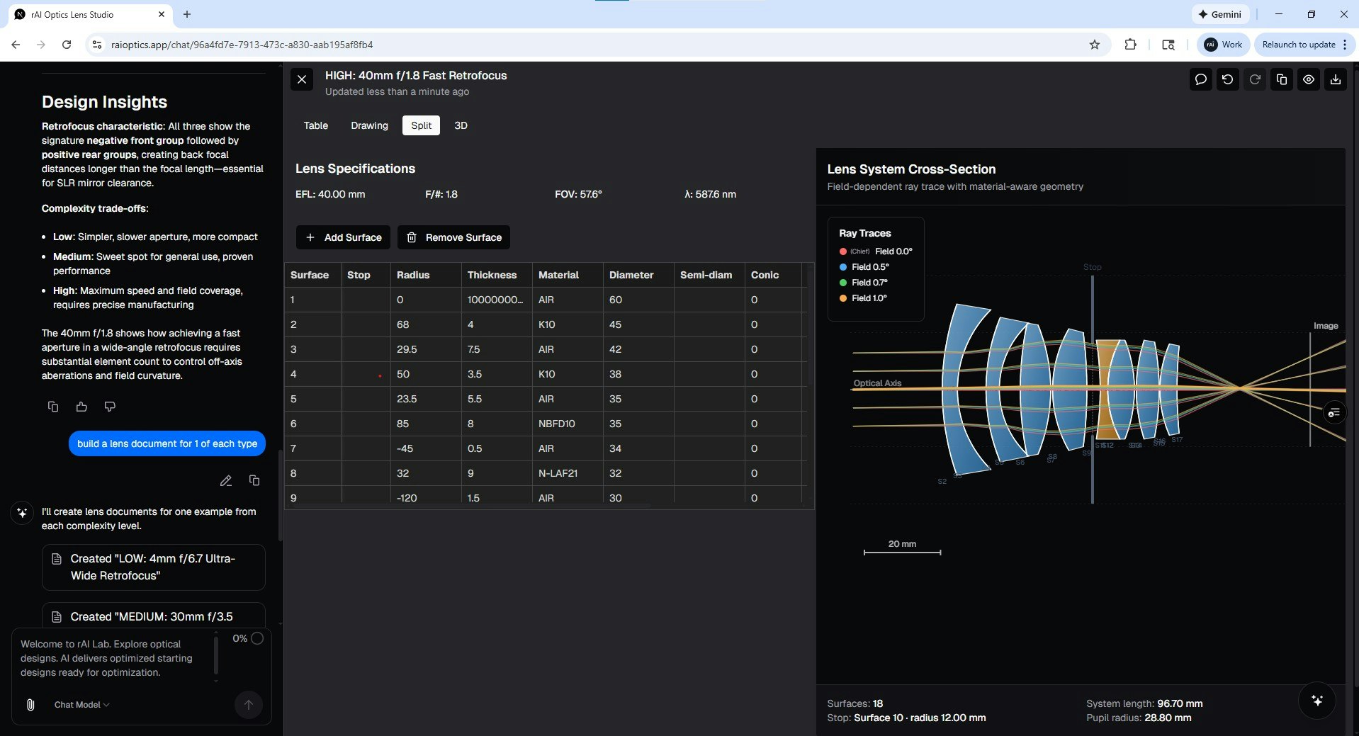rAI Optics screenshot 1