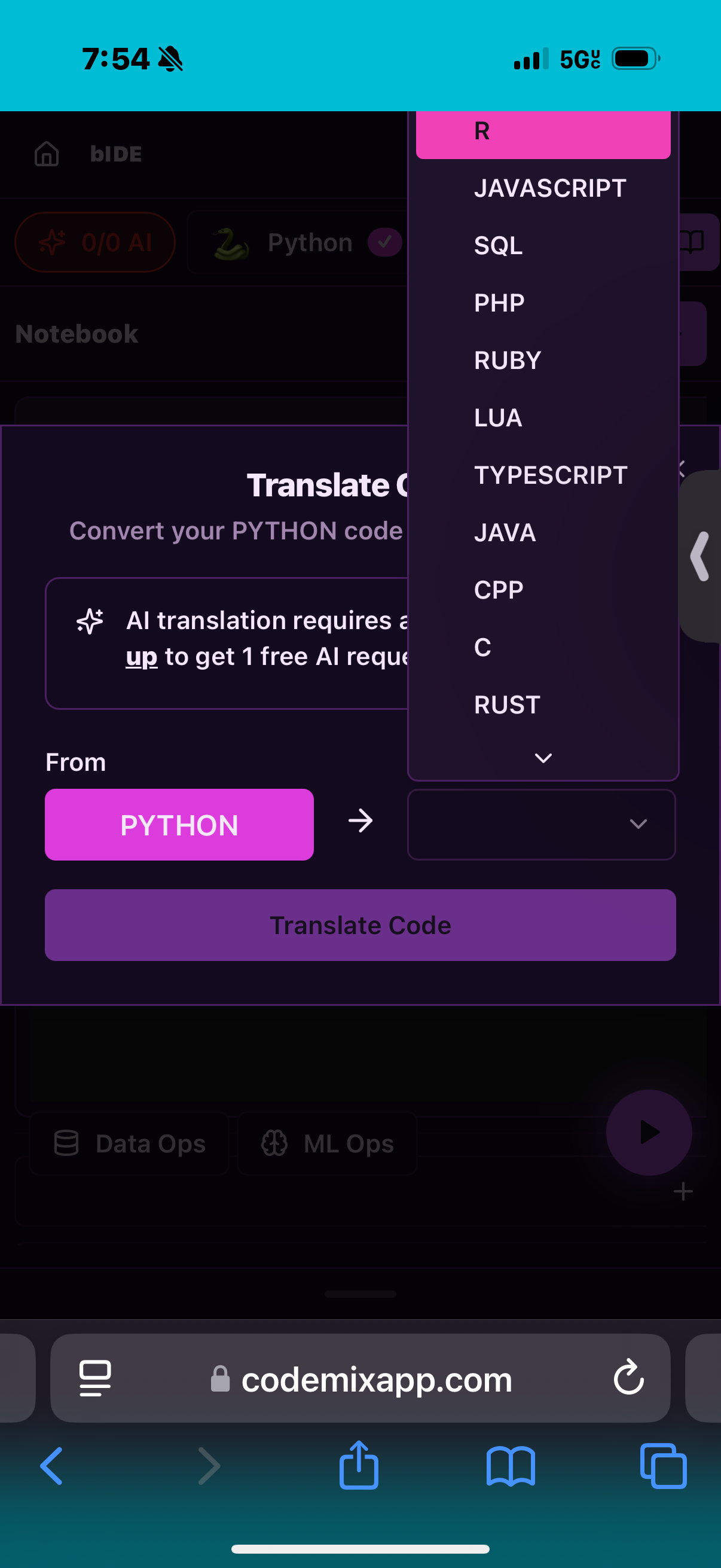 bIDE (Browser IDE for Python, R and etc) screenshot 3