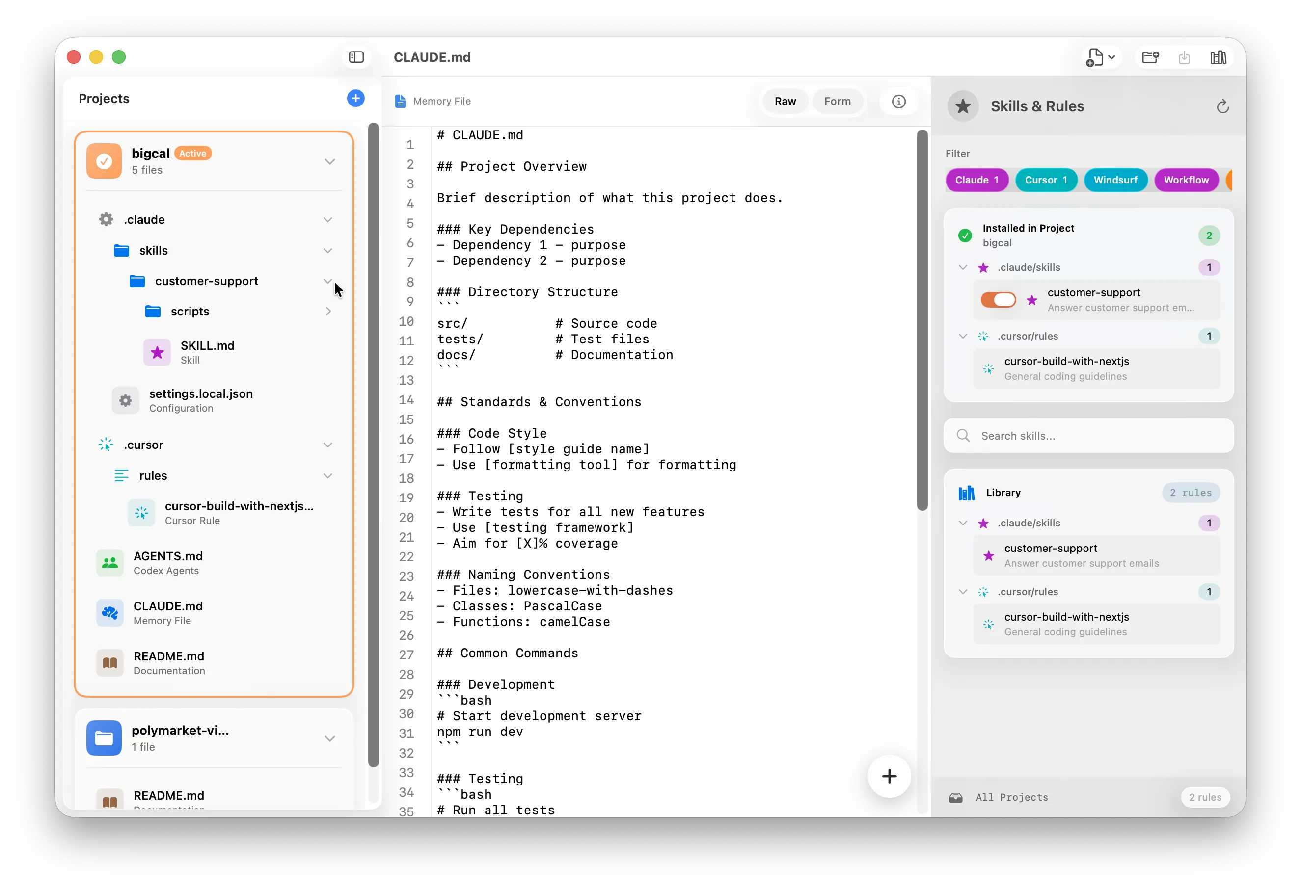 ClaudeMDEditor screenshot 1