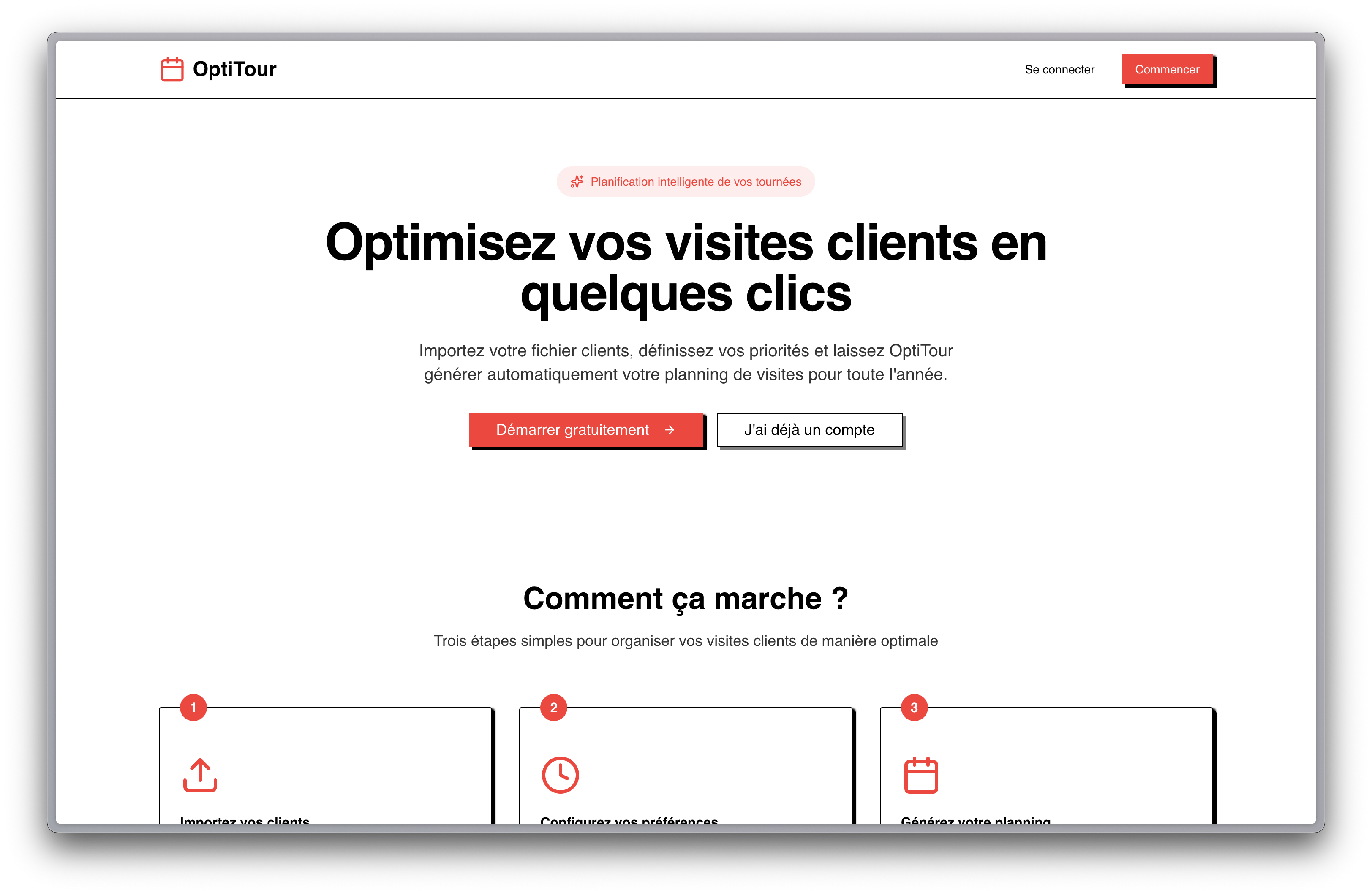 OptiTour screenshot 1