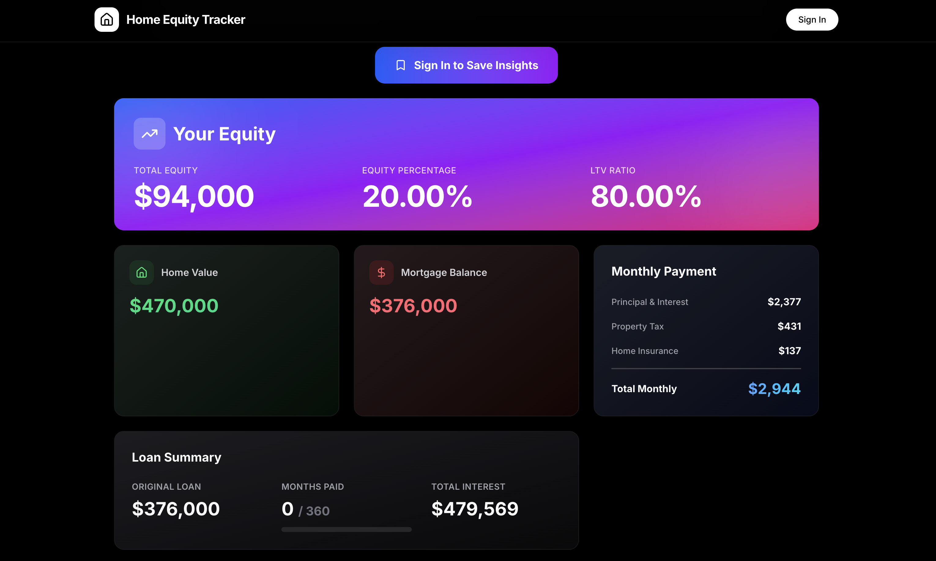 Home Equity Tracker screenshot 1