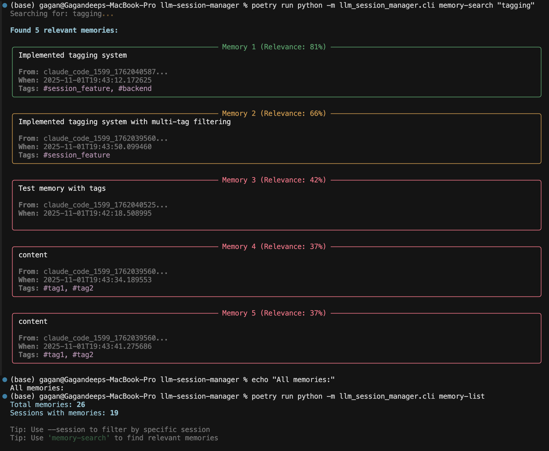 LLM Session Manager screenshot 5