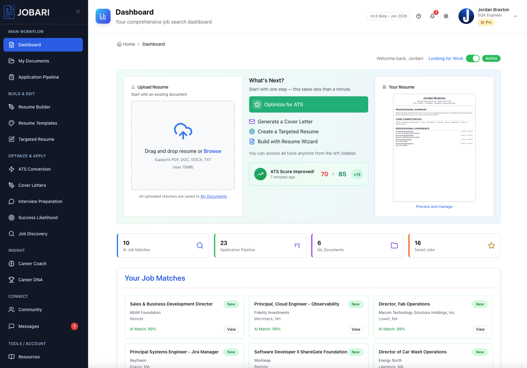 Jobari - Tools for a Smarter Job Search screenshot 2
