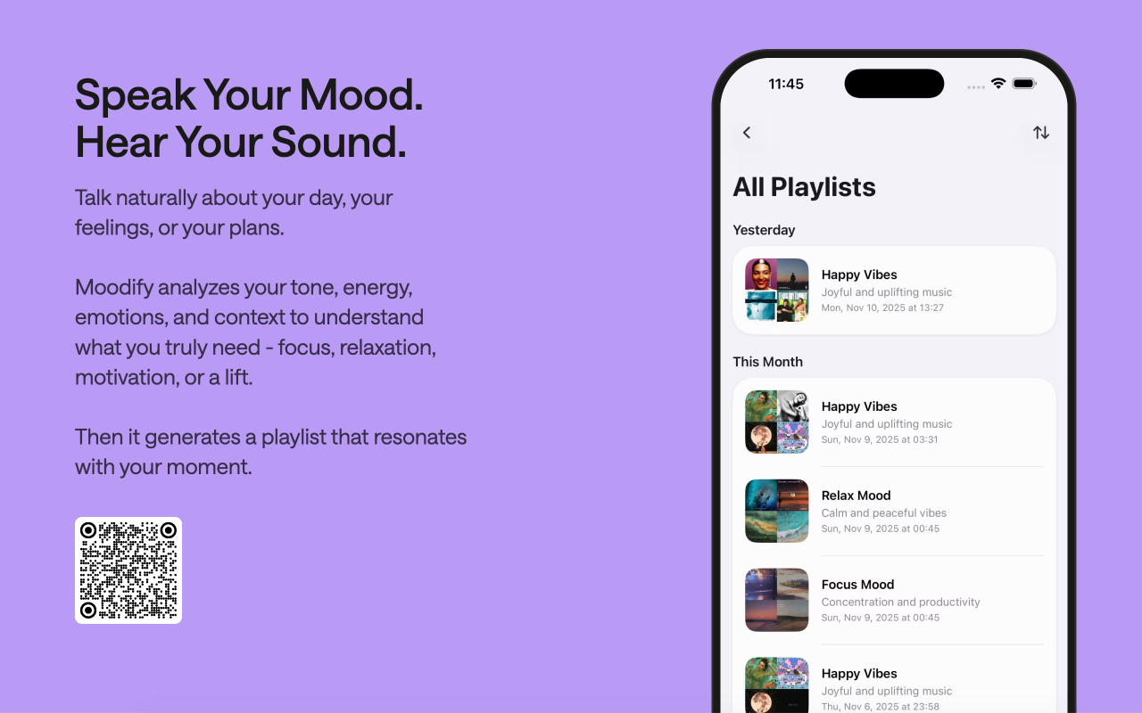 Moodify: Playlists That Fit! screenshot 2