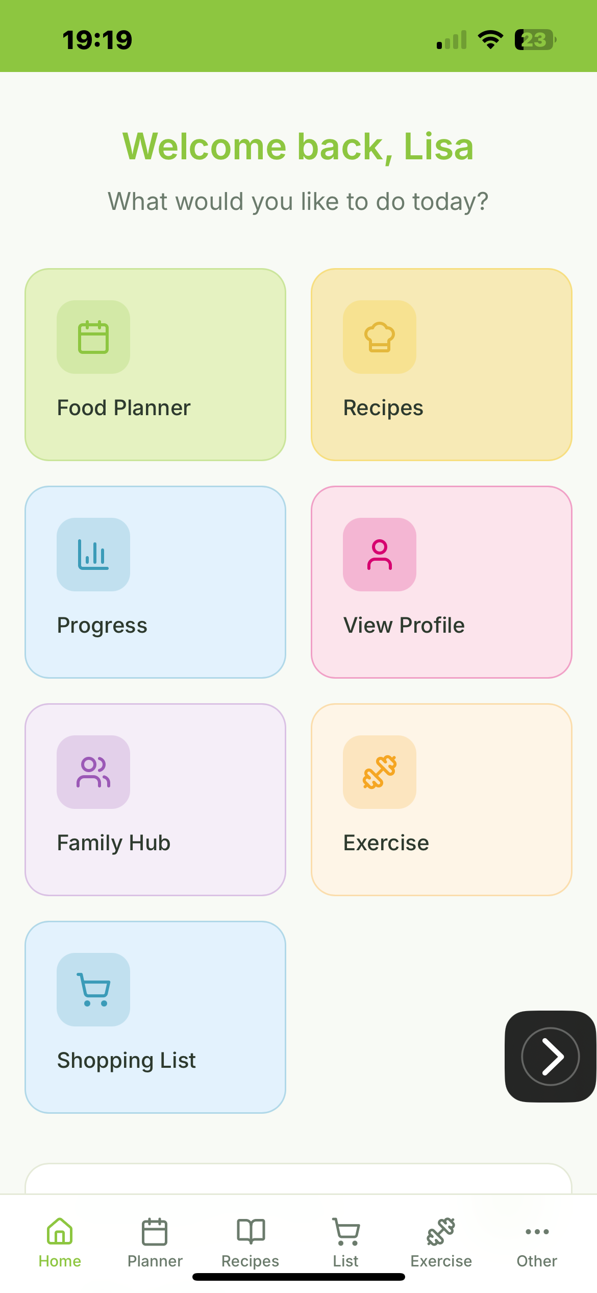 AI health planner aligned to user goals screenshot 1