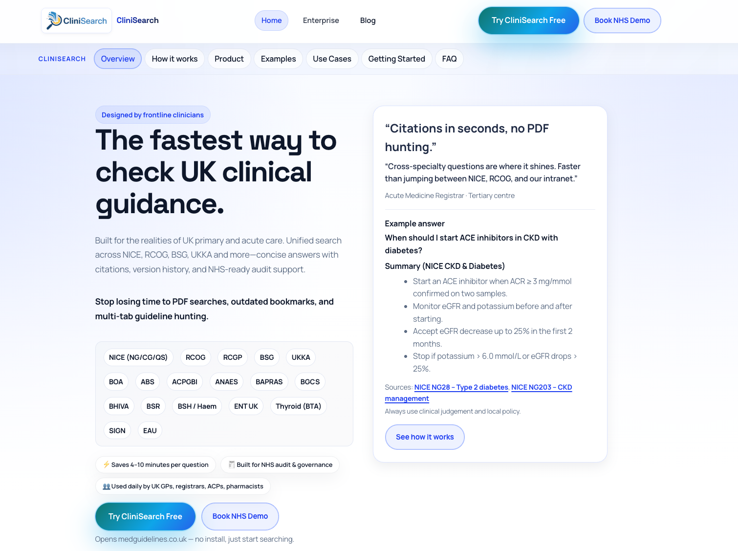 CliniSearch screenshot 1