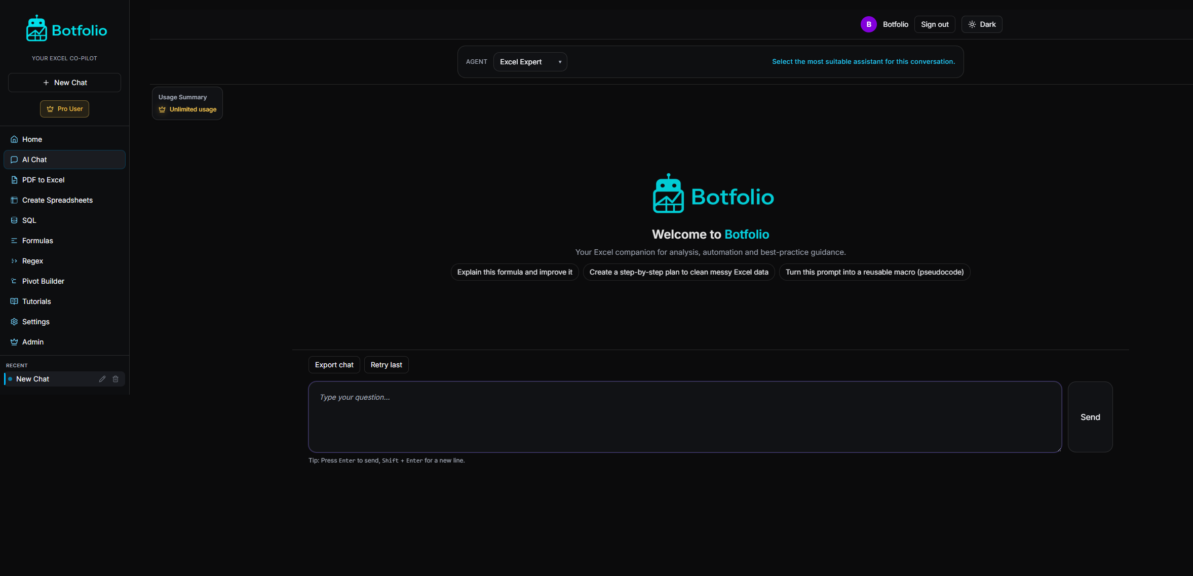 Botfolio screenshot 8